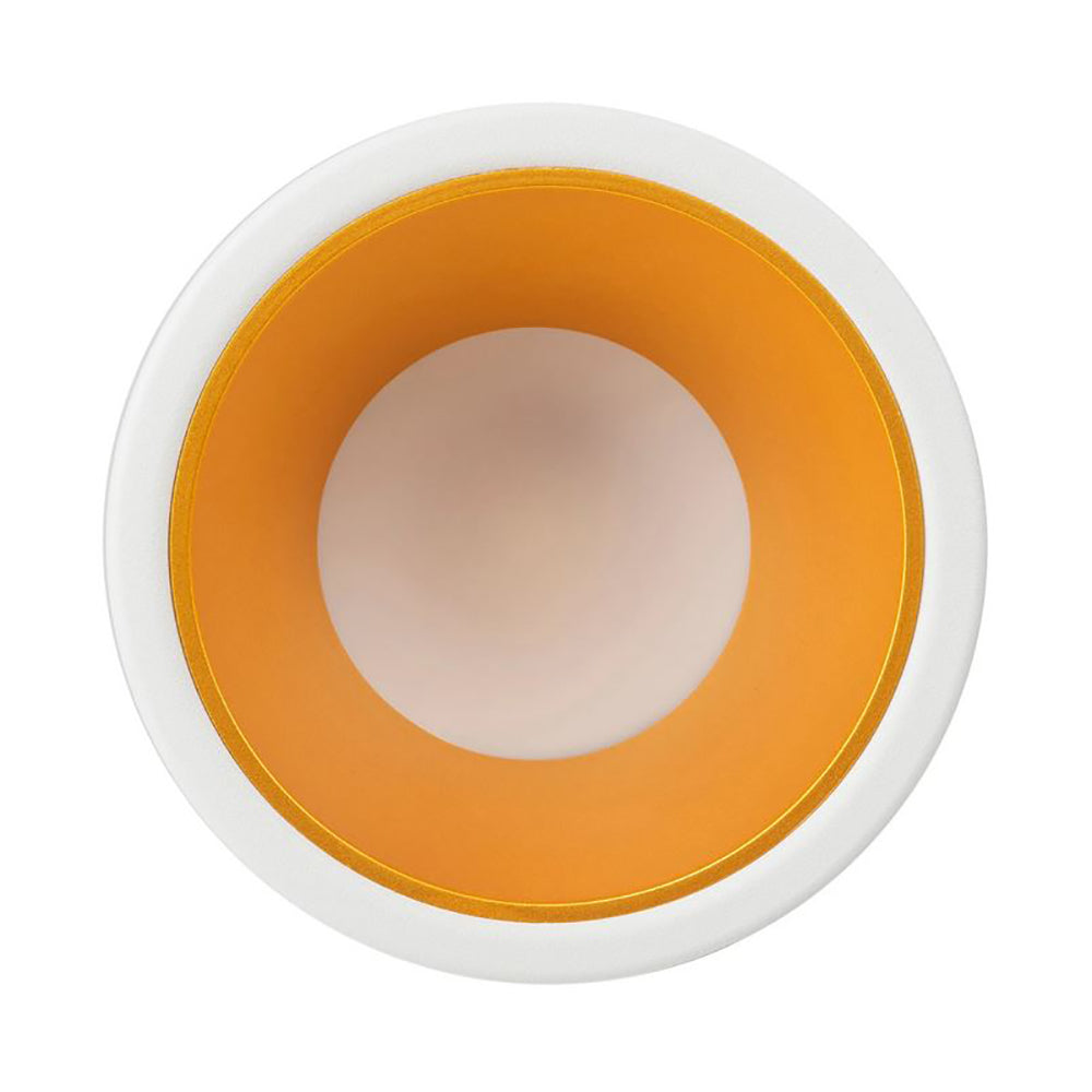 Buy Recessed LED Downlights Australia Round Recessed LED Downlight W82mm White Aluminium Gold Insert 2 CCT - HV5529D2W-WG