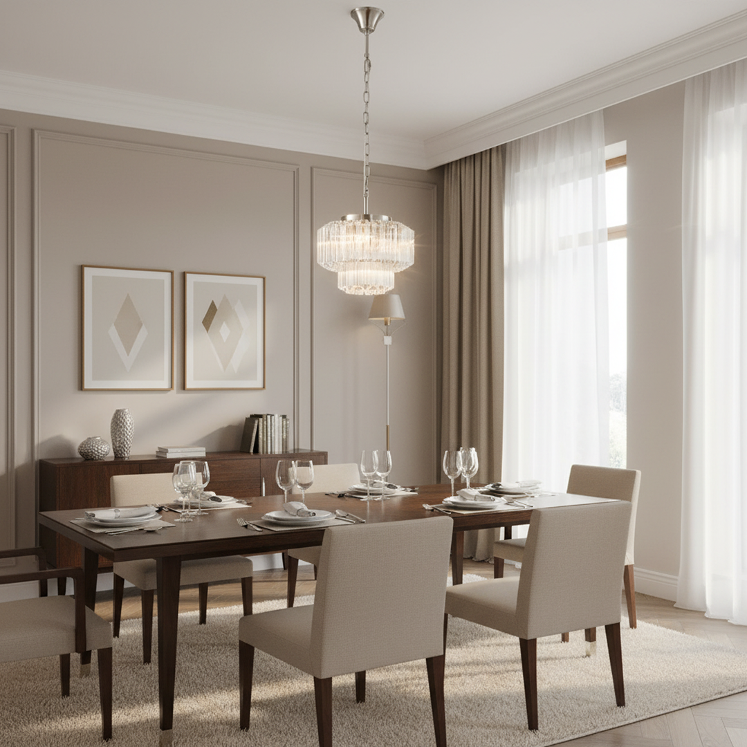 Calista Small 4 Light 2 Tier Chandelier Brushed Nickel - 1001635