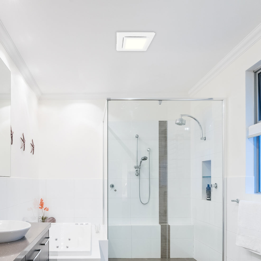 Sarico 270mm White Exhaust Fan With LED Light 25W 3CCT - 22375/05