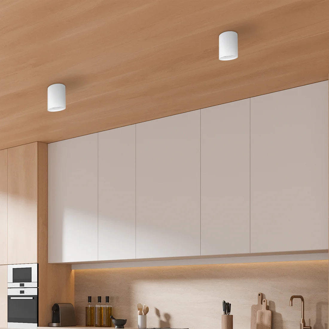 Anka Plus 90mm LED Surface Mounted Downlight 9W 3CCT White  - 22551/05