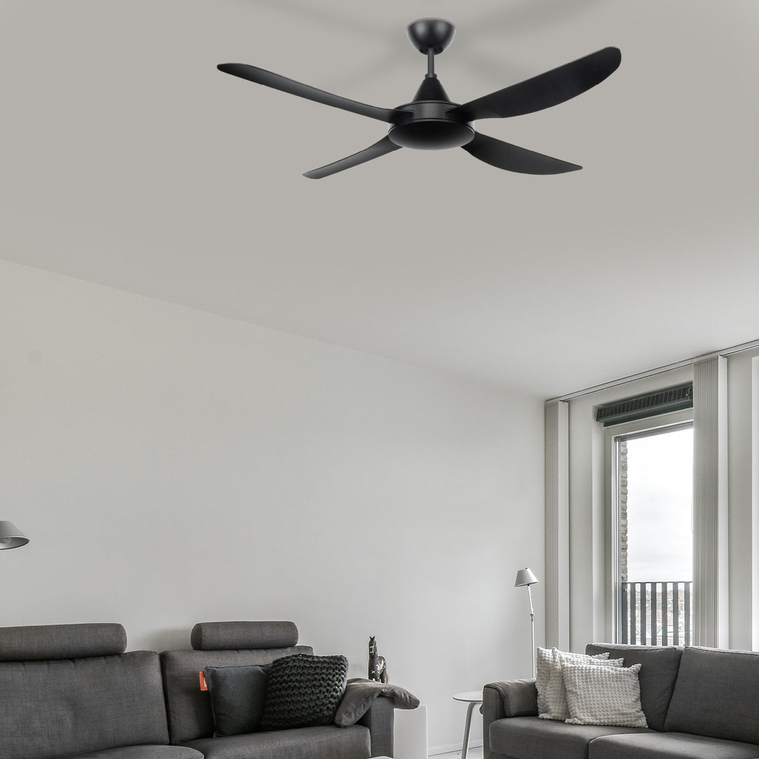 Vector DC Ceiling Fan 48" Black - 22687/06