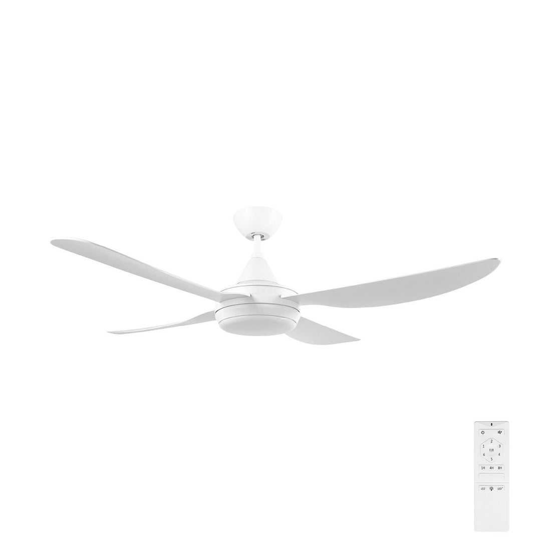 Vector DC Ceiling Fan 56" With LED Light 40W Tri Colour White - 22697/05