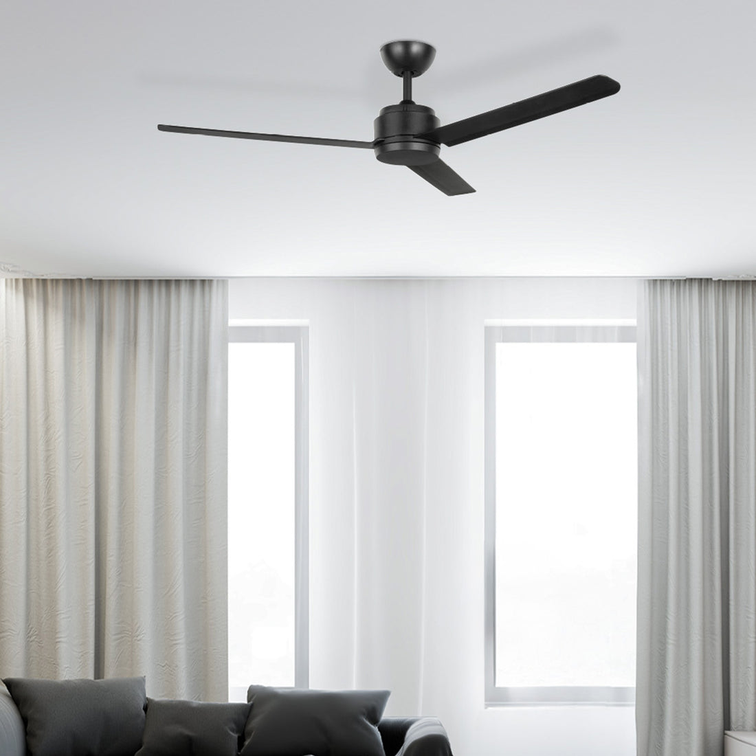 Solana AC Ceiling Fan 48" Black - 22759/06