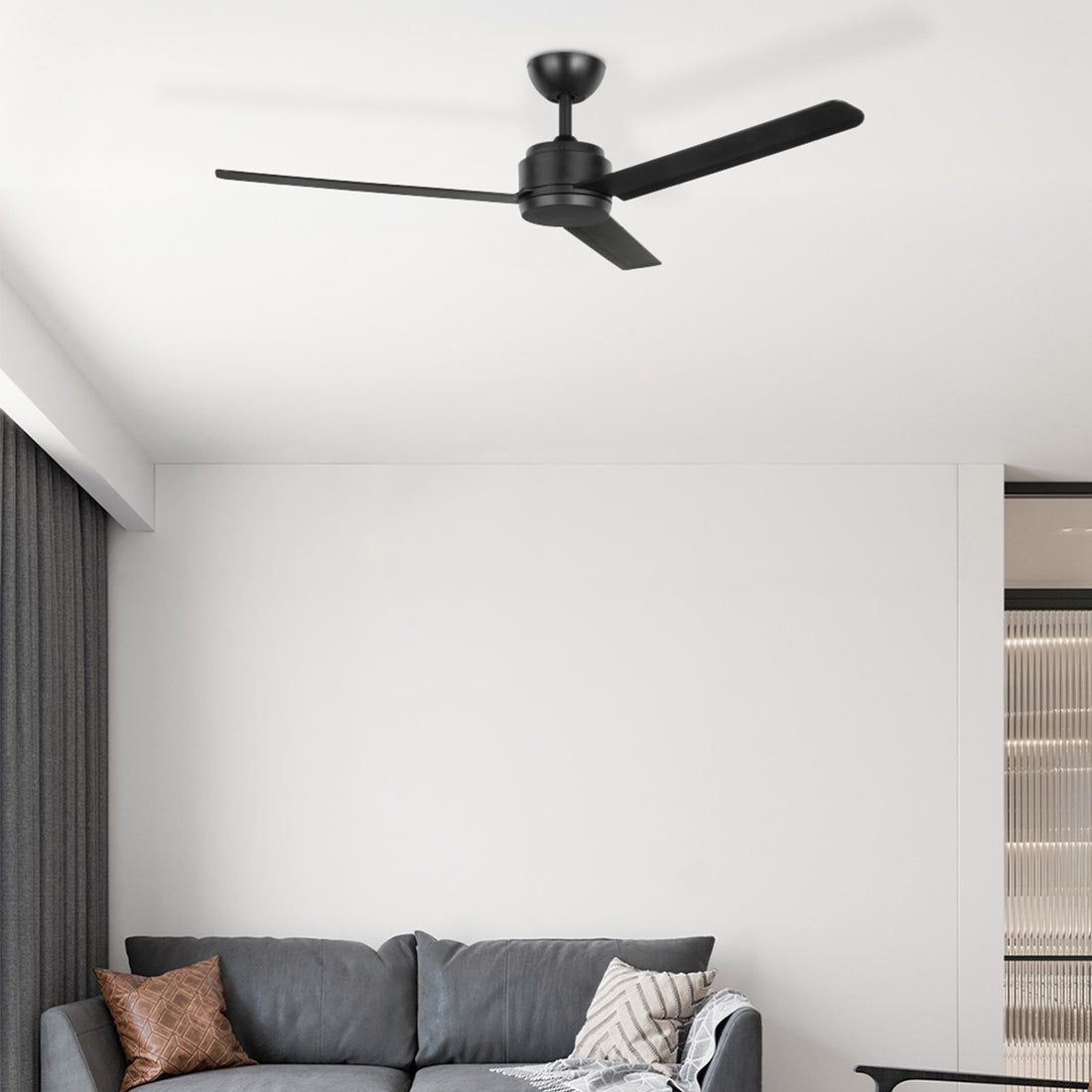 Solana DC Ceiling Fan 48" Black - 22763/06
