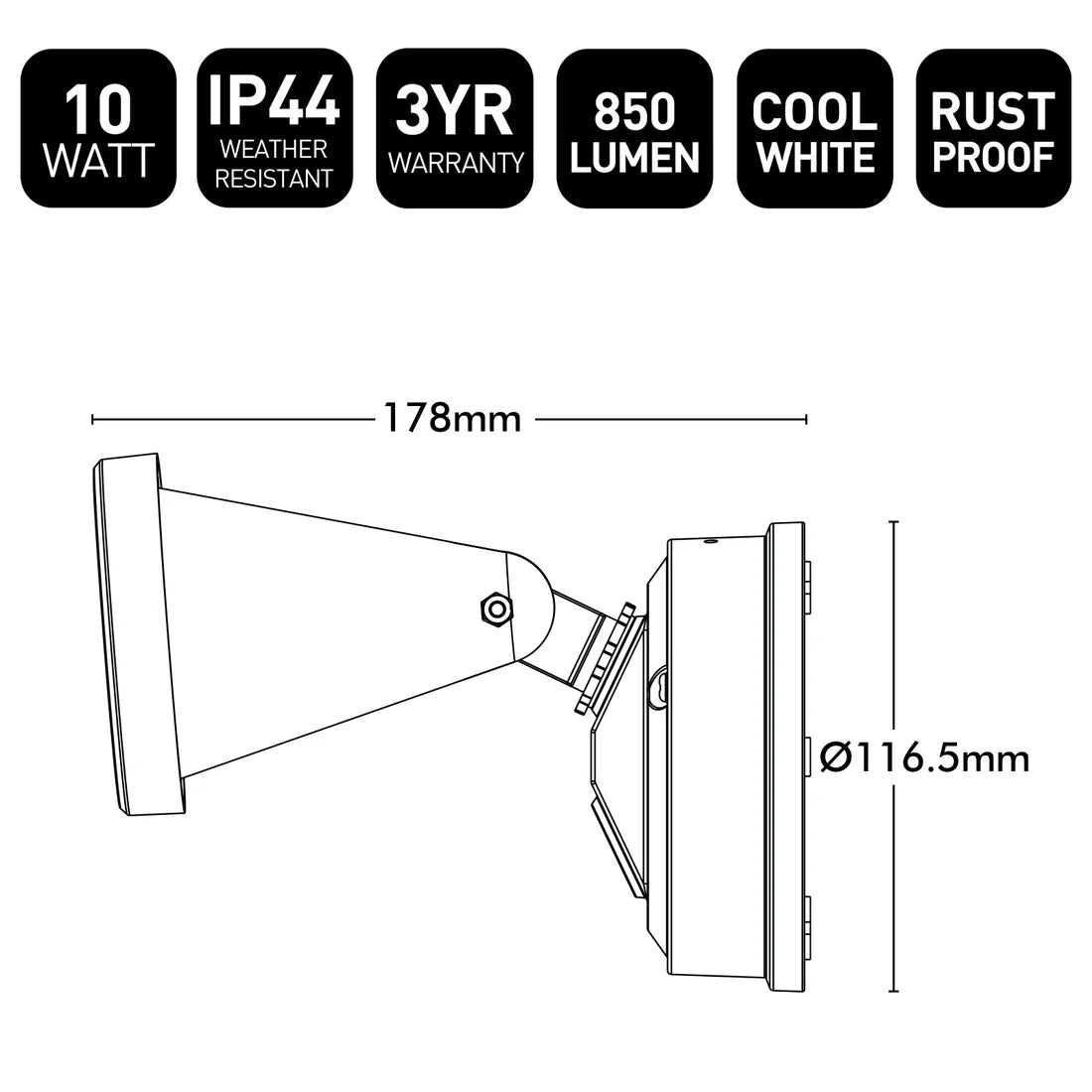 Stinger LED Floodlight 10W 4000K White - 22822/05