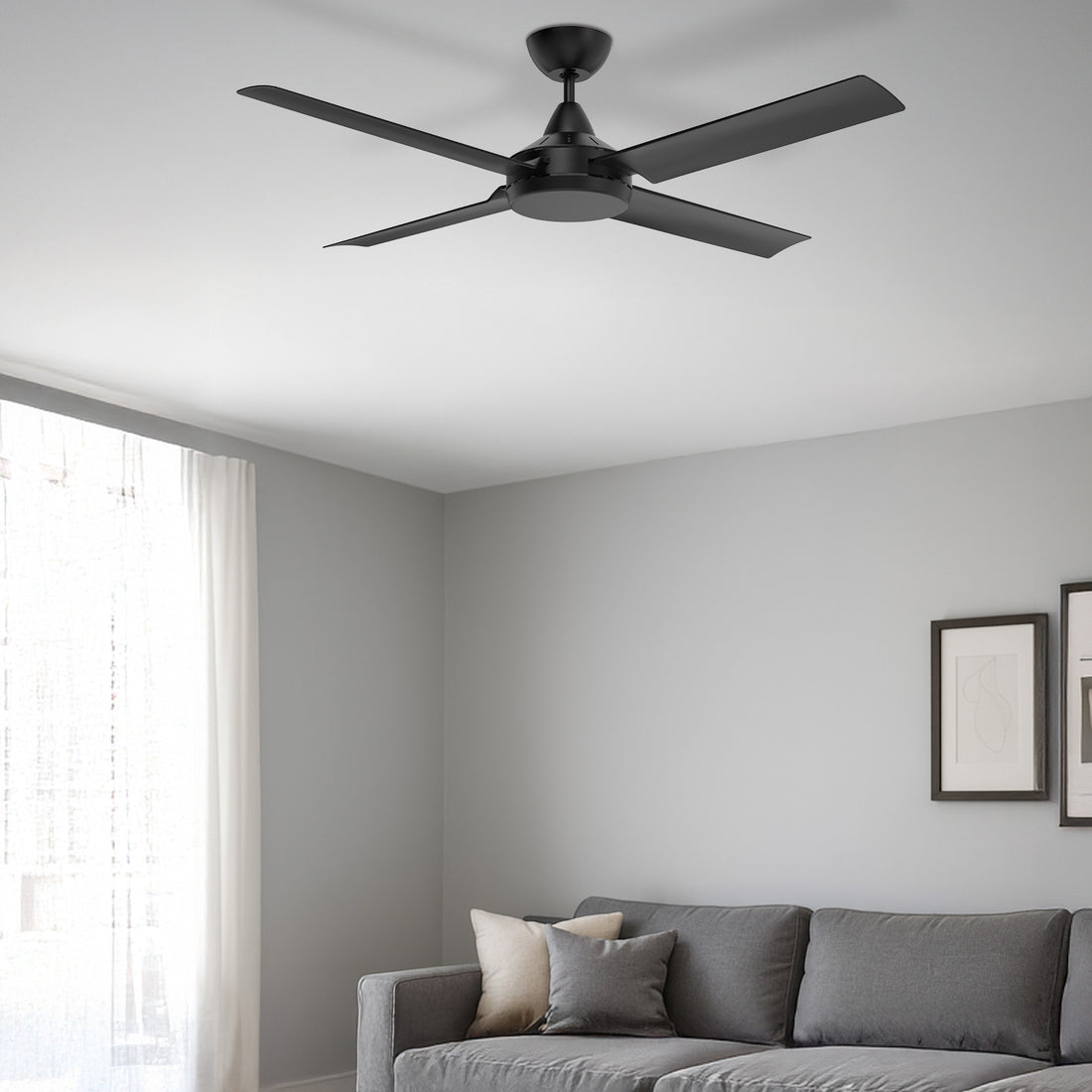 Cairns AC Ceiling Fan 48" Black - 22874/06
