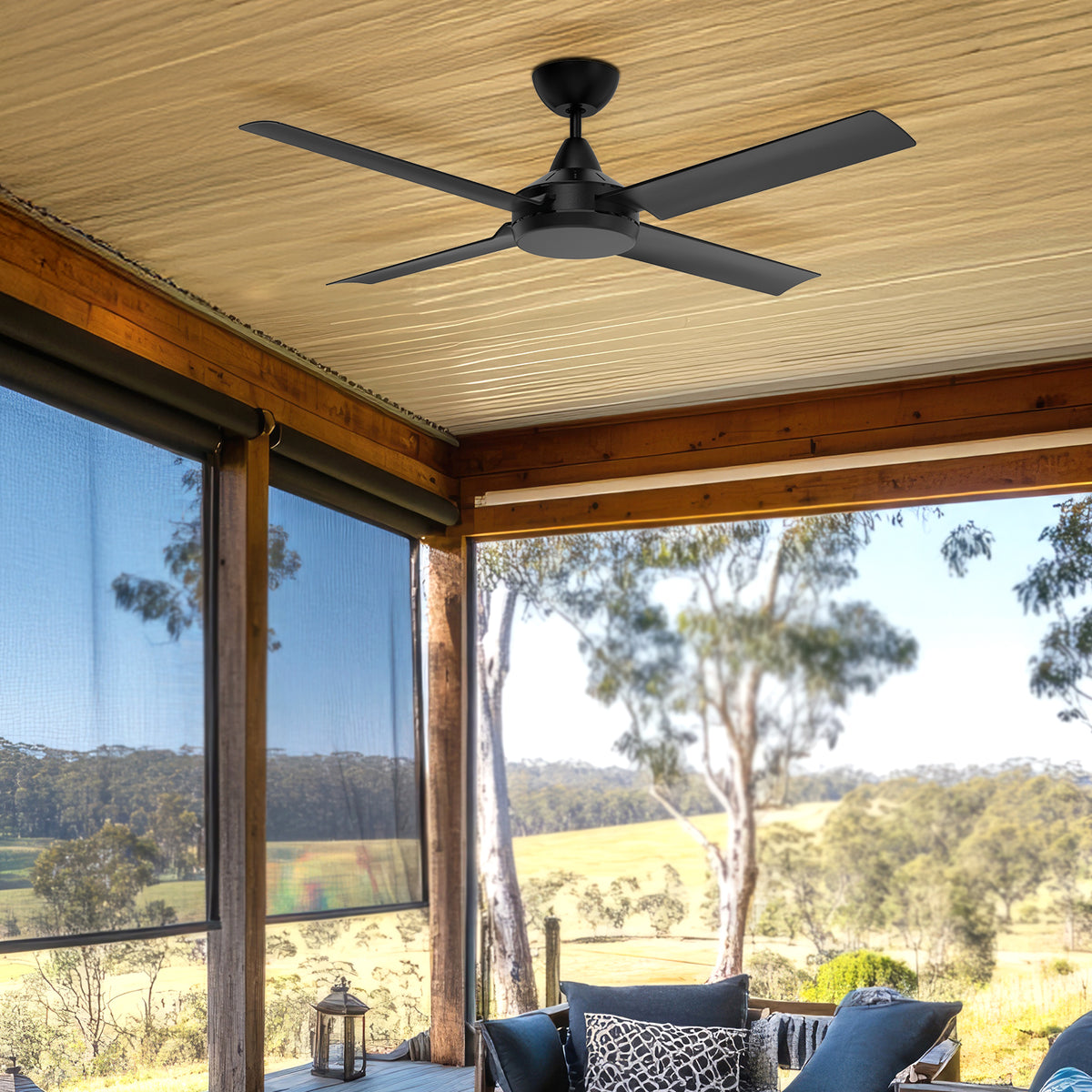 Cairns DC Ceiling Fan 48" Matt Black - 22970/06