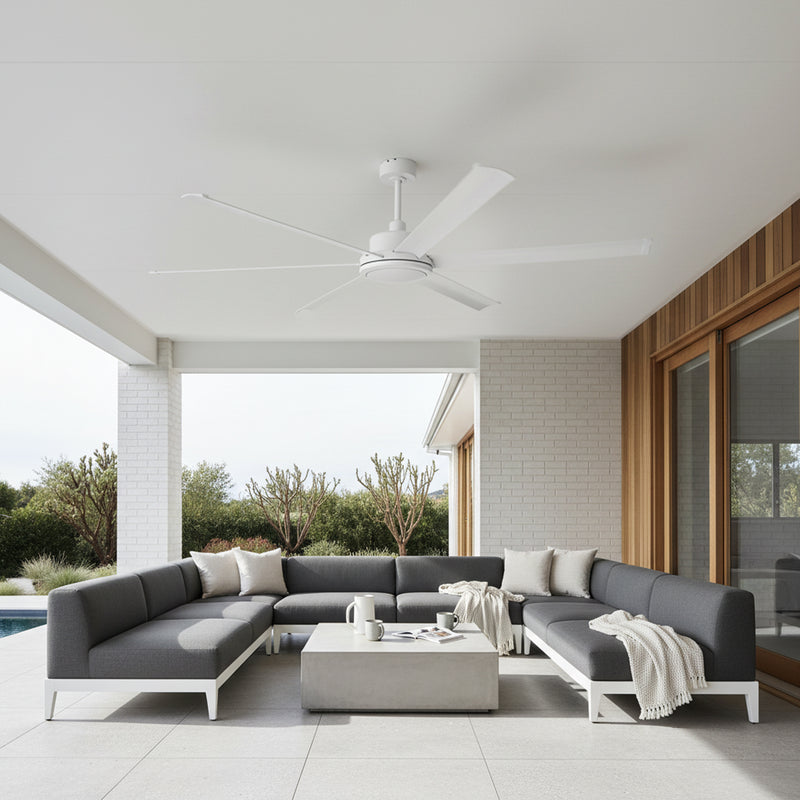 Colossus II DC Ceiling Fan 120" White - 22989/05