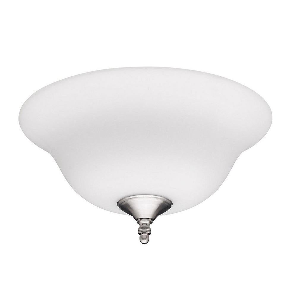 Bowl light kits 2 x E27 Frosted Opal bowl (includes Antique Brass, Bright Brass, Brushed Nickel, New Bronze & White finials) - 24126