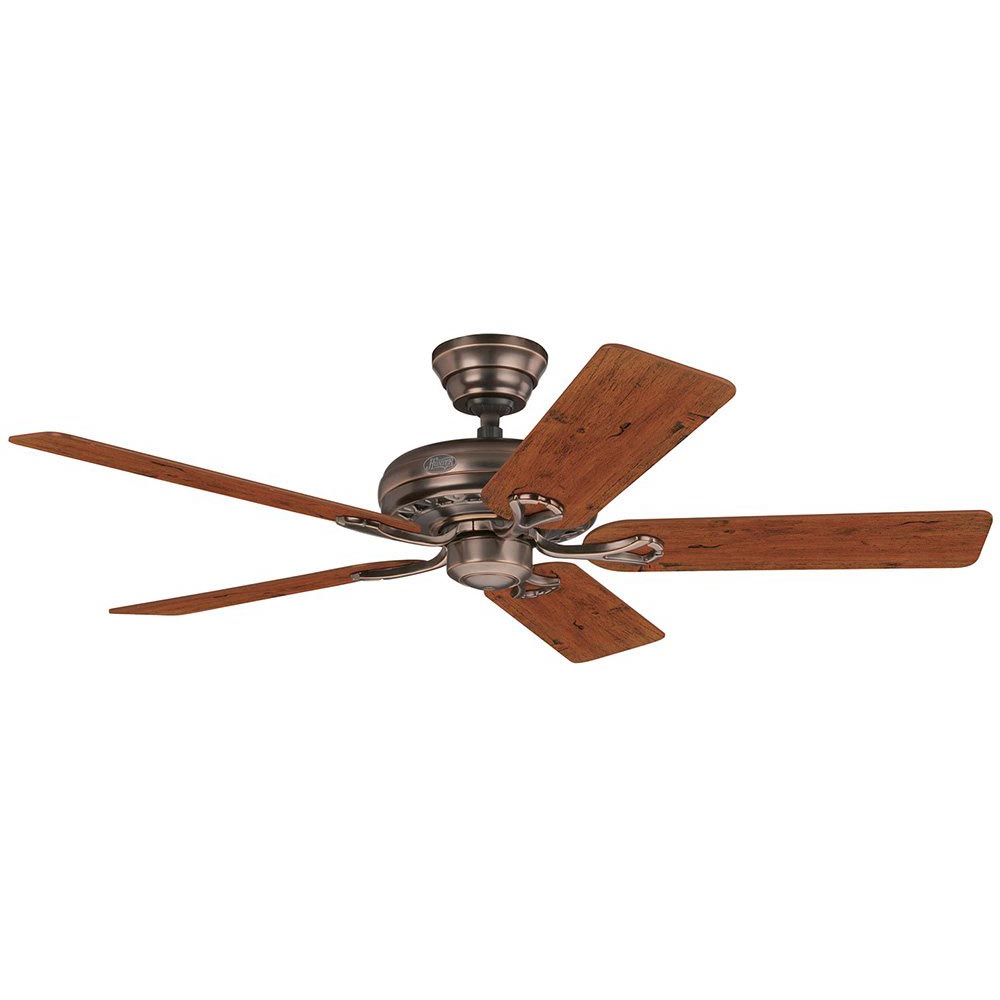 Savoy AC Ceiling Fan 52" Amber Bronze with Distressed Cherry/Mahogany Blades - 24525