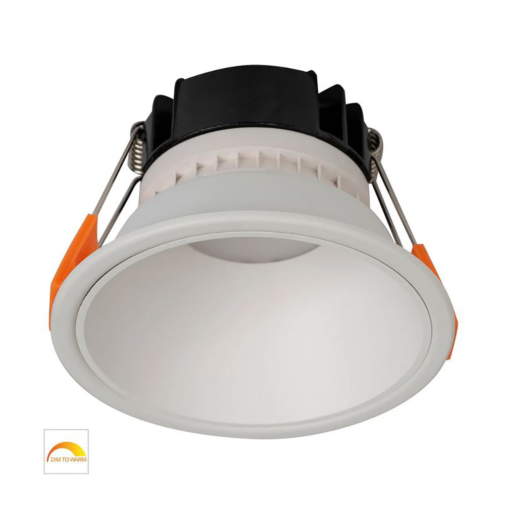 Buy Recessed LED Downlights Australia Round Recessed LED Downlight White Aluminium / Insert 2 CCT - HV5528D2W-WW