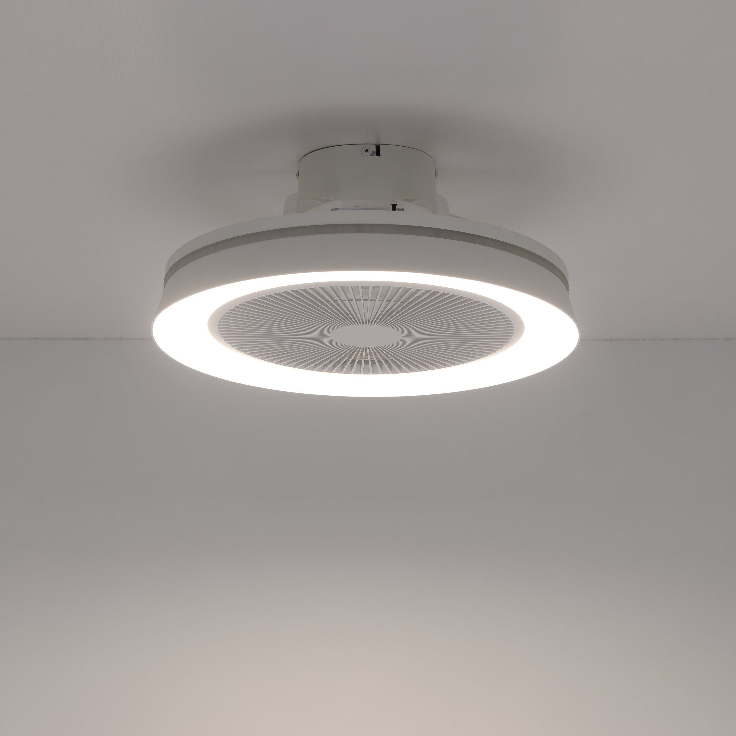 Vallonia LED Bladeless DC Ceiling Fan With RGB White Matt - 20809501