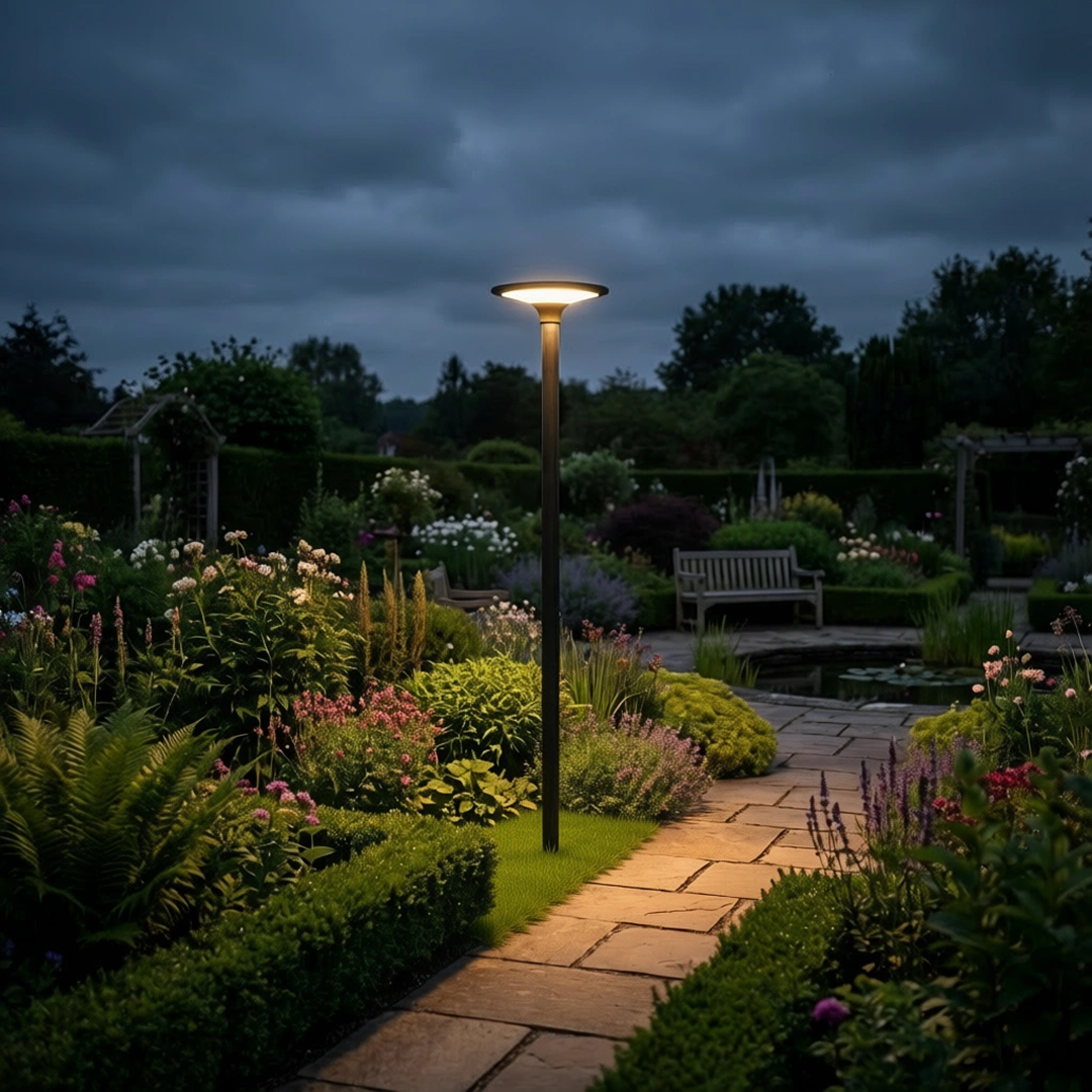 SUNSOLAR LED Solar Post Light Top Black 2CCT - 10304