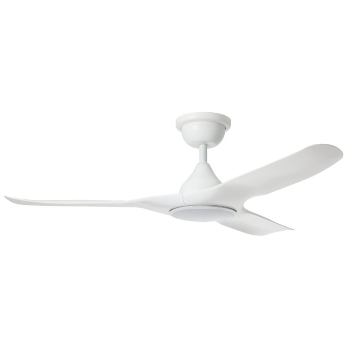 Tahiti DC Ceiling Fan with LED Light 52" 40W 3CCT Matt White - 20801801