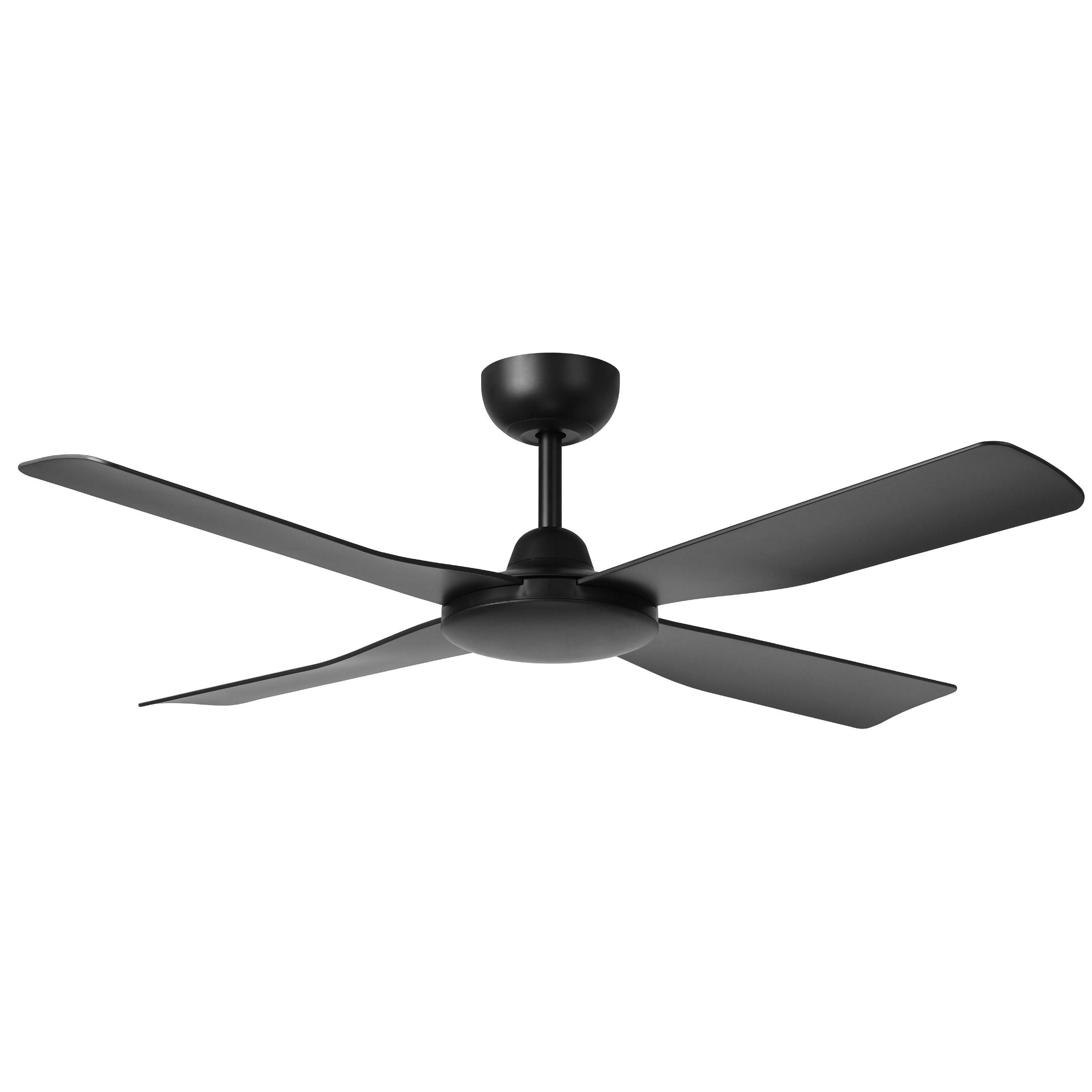Aloha DC Ceiling Fan 48" Matt Black & Matt Black Blade With Wall Controller - 20663102