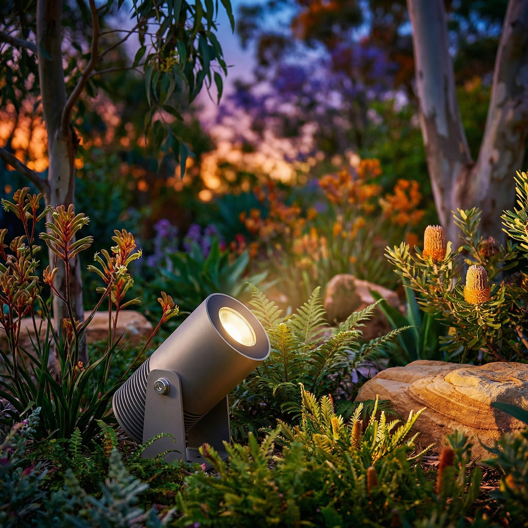 LumenaPro Exterior Spotlight 24V W75mm Venerable Silver Aluminium - AQL-180-A4-B0