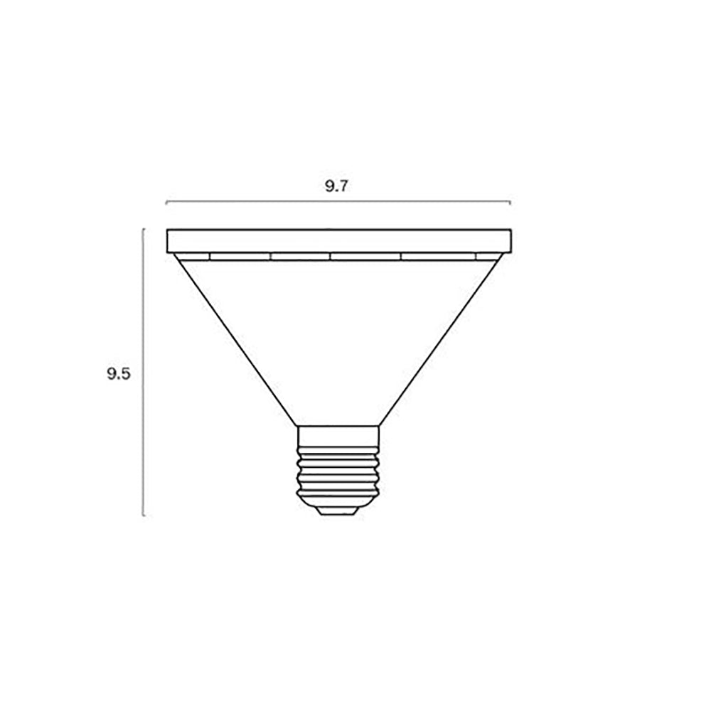 Buy LED Globes Australia LED Globe ES 240V 10W Black Polycarbonate 5000K - GL PAR30LED-850