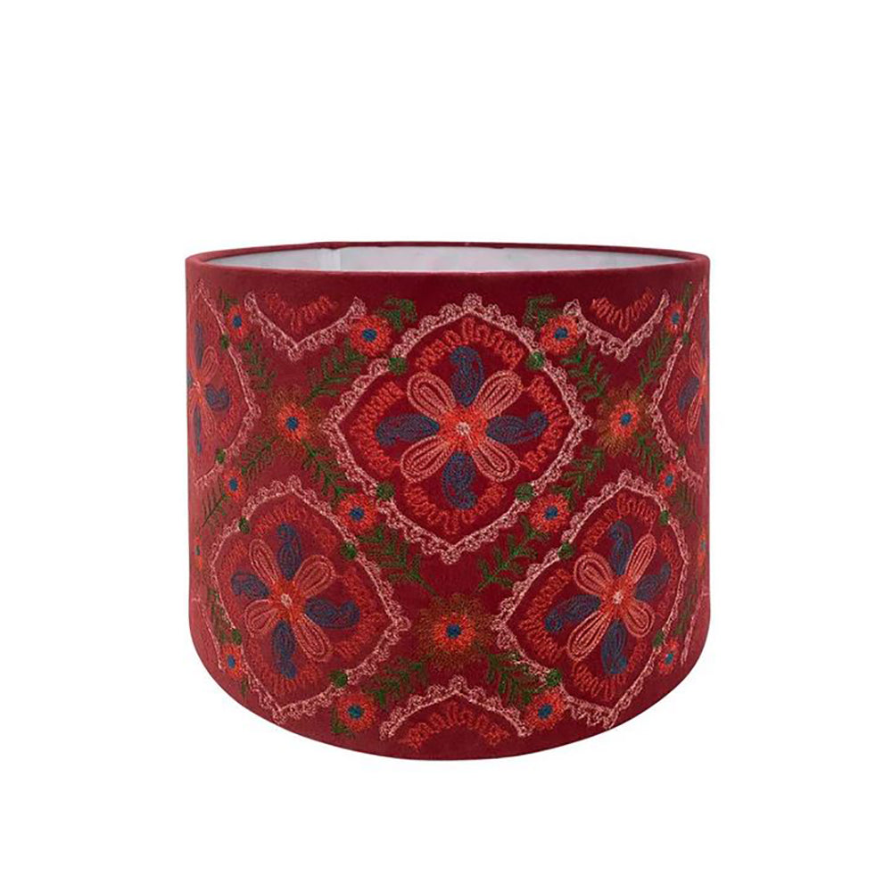Moroccan Lamp Shade Red Velvet - ELSZ20414
