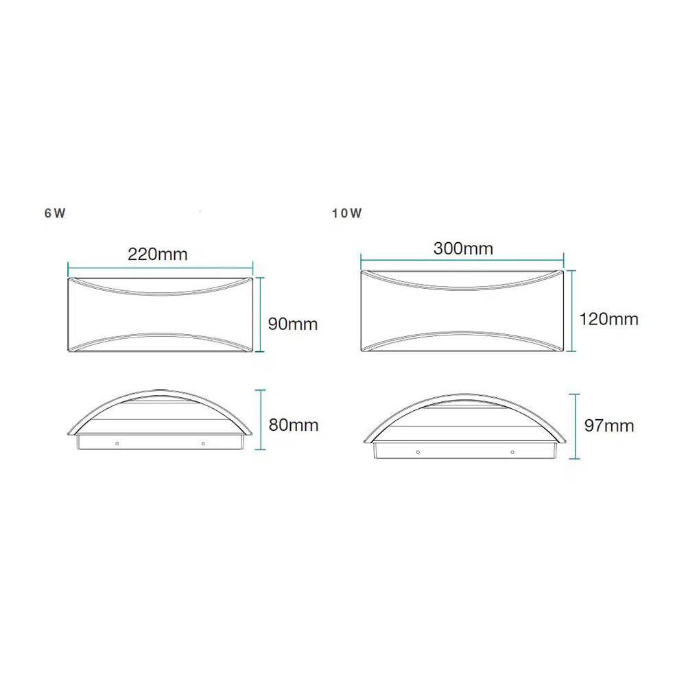 Buy Up / Down Wall Lights Australia Nova Up / Down Wall Light 6W White Aluminium 3CCT - MLXN3456W