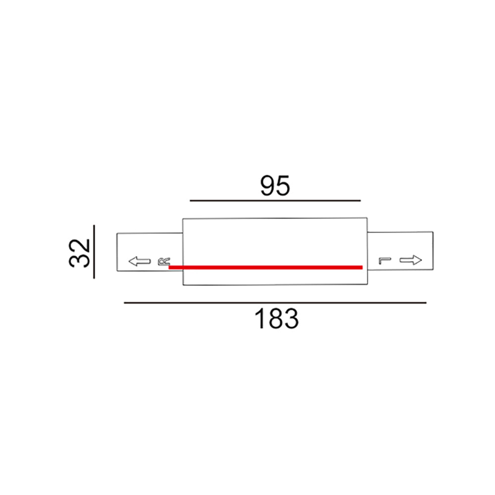 Buy Single Circuit Tracks & Accessories Australia Single Circuit Tracks & Accessorie 3 Wire L183mm White Aluminium - TRK1WHCON2