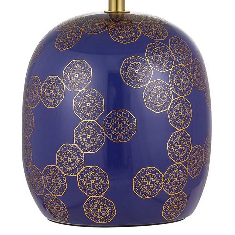 Buy Table Lamps Australia Wishes Table Lamp Blue / Gold Ceramic - WISHES TL-BLIV