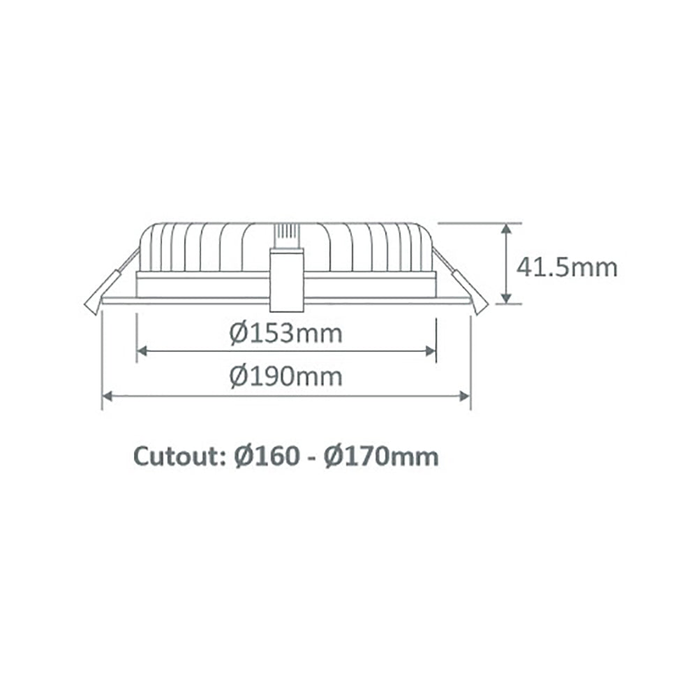 Buy Recessed LED Downlights Australia Deco Round Recessed LED Downlight 20W White Aluminum 3CCT - 21875