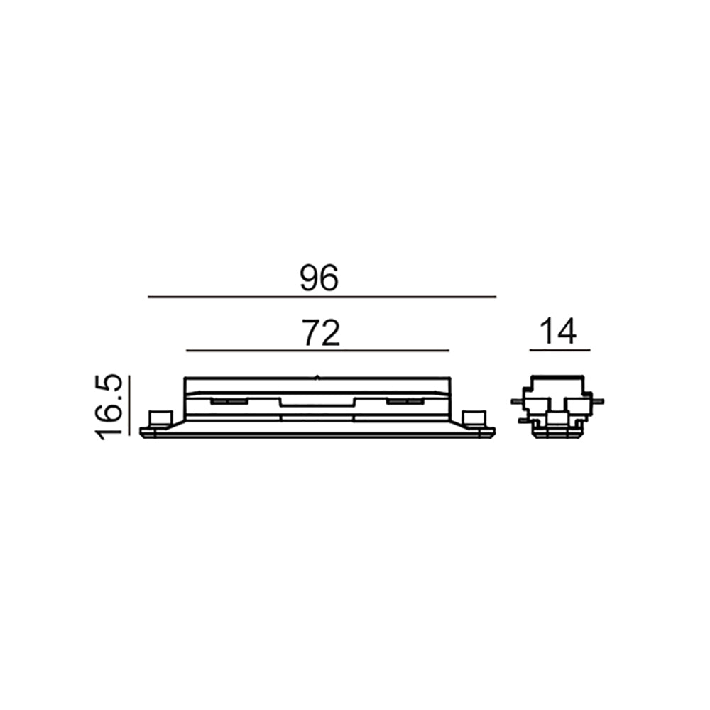 Buy Single Circuit Tracks & Accessories Australia Single Circuit Tracks & Accessorie 3 Wire L96mm White Aluminium - TRK1WHCON1