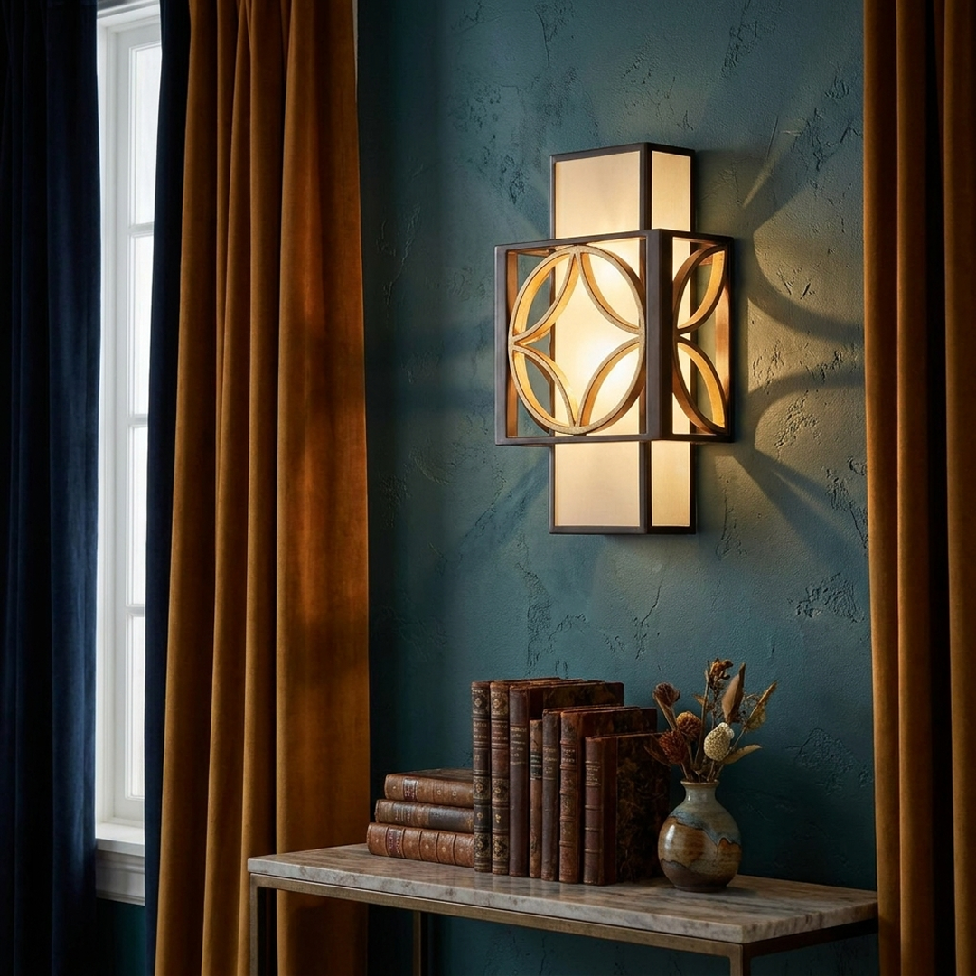 Remy 1 Light Wall Light Heritage Bronze & Parissiene Gold - FE-REMY1