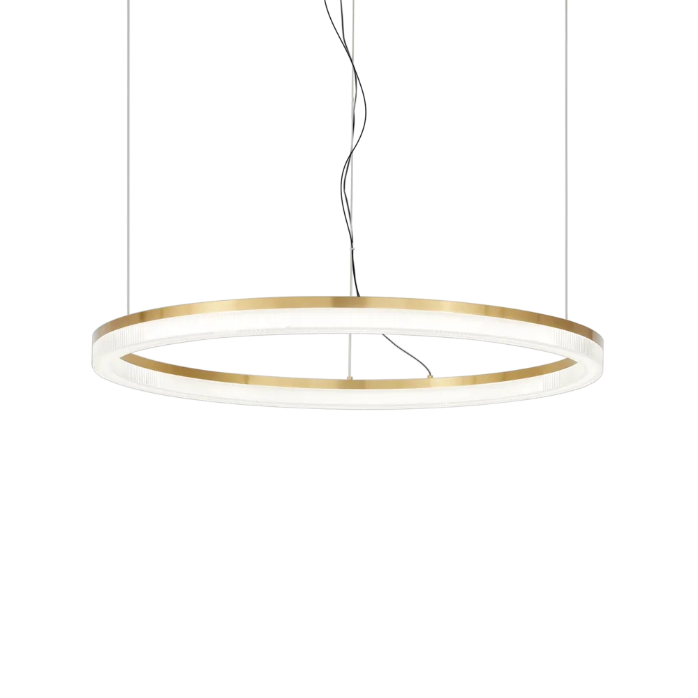 Crown Large LED Metal Pendant 42W 3000K Brass - 314921