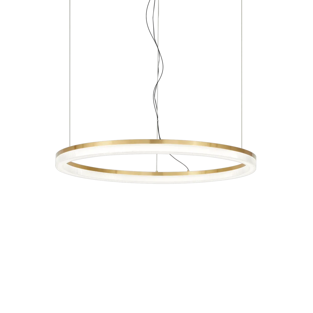 Crown Small LED Metal Pendant 30W 3000K Brass - 314938