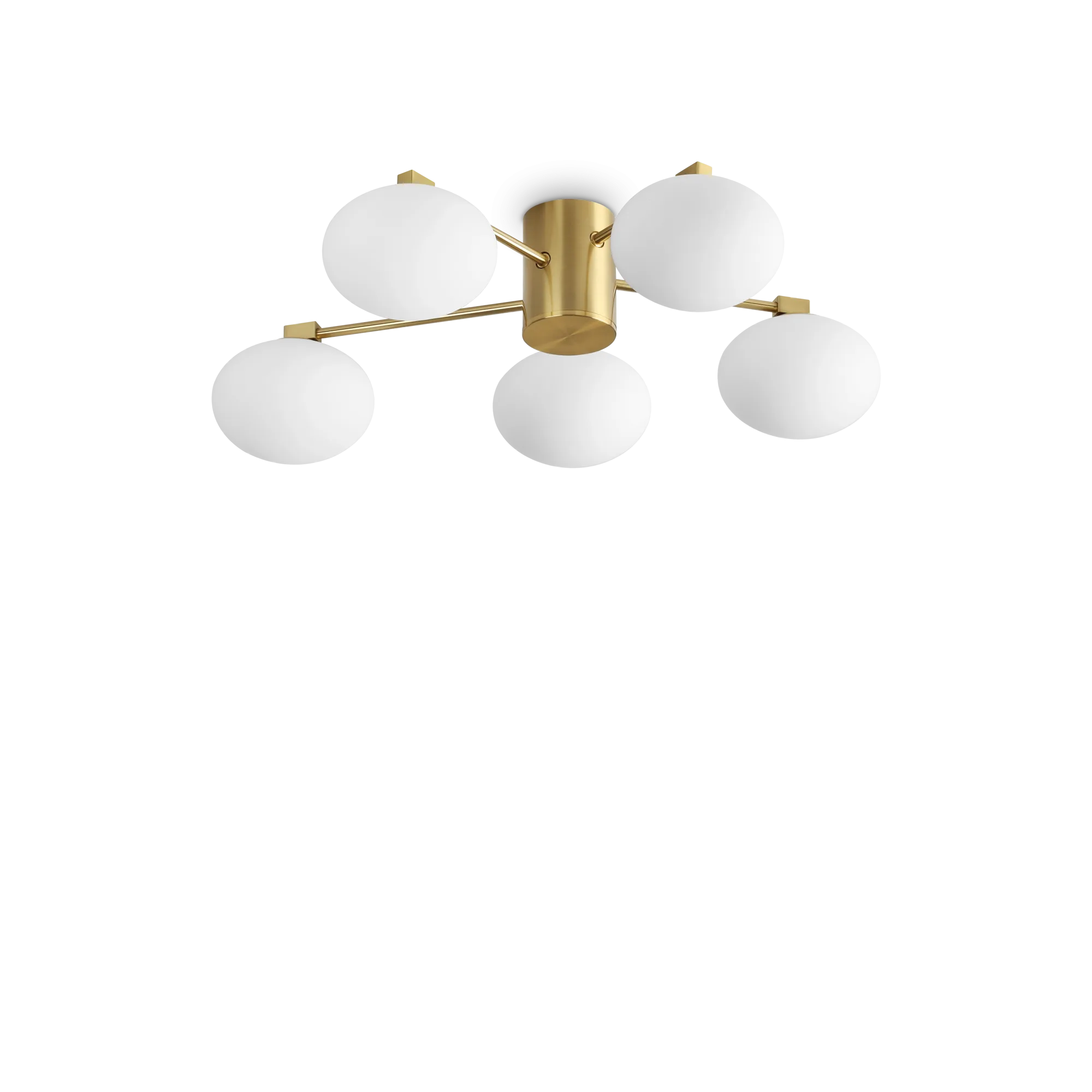 Hermes 5 Light 600mm Ceiling Flush Mount Light Brass - 316697