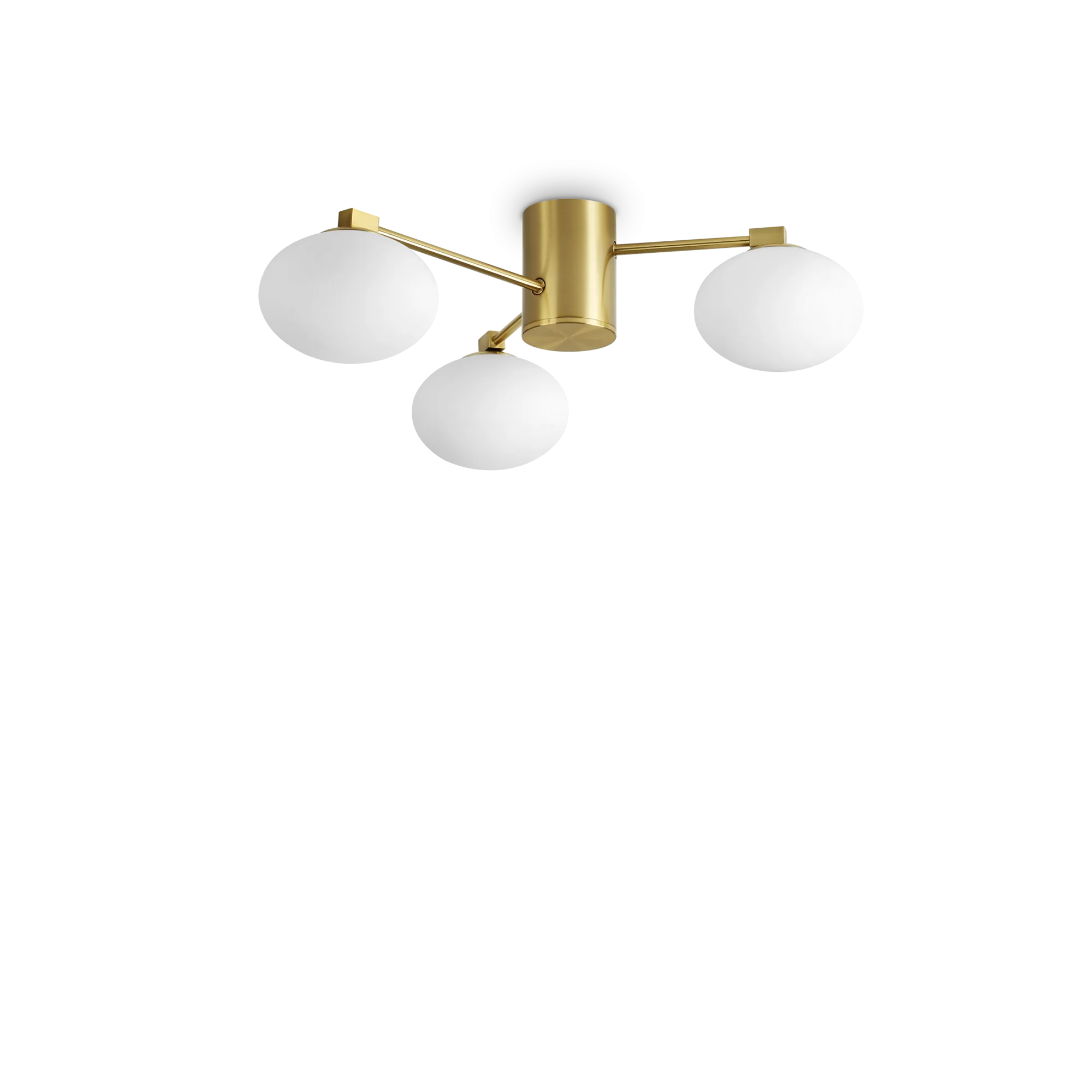 Hermes 3 Light 600mm Ceiling Flush Mount Light Brass - 317007