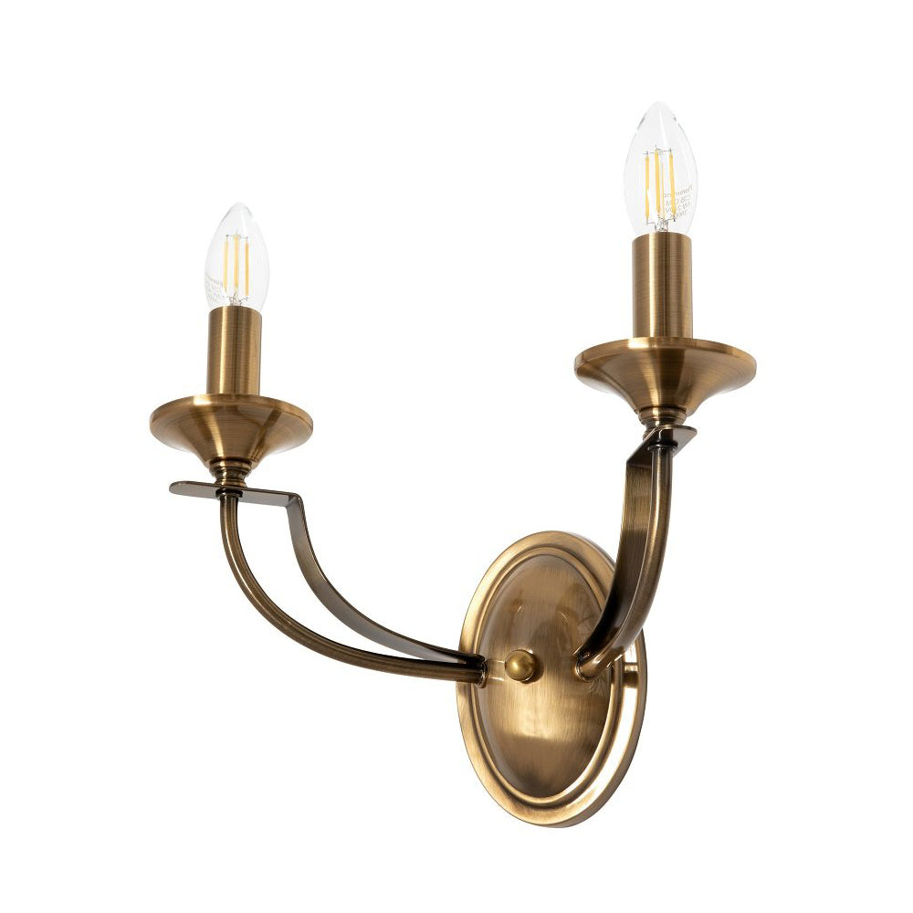 Fiorentino Lighting - HOODSHIRE 2 Light Wall Light Bronze