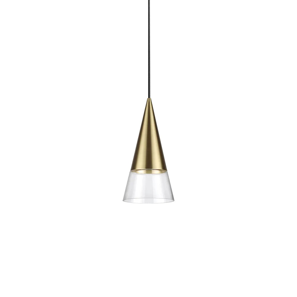 Cono Metal LED Pendant 7W 3000K Brass - 321479