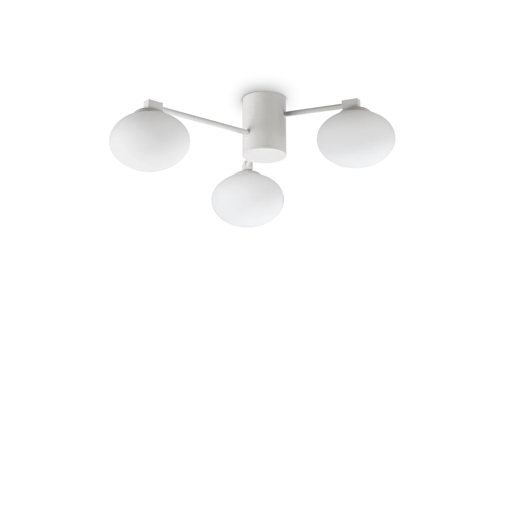 Hermes 3 Light 600mm Ceiling Flush Mount Light White - 322667