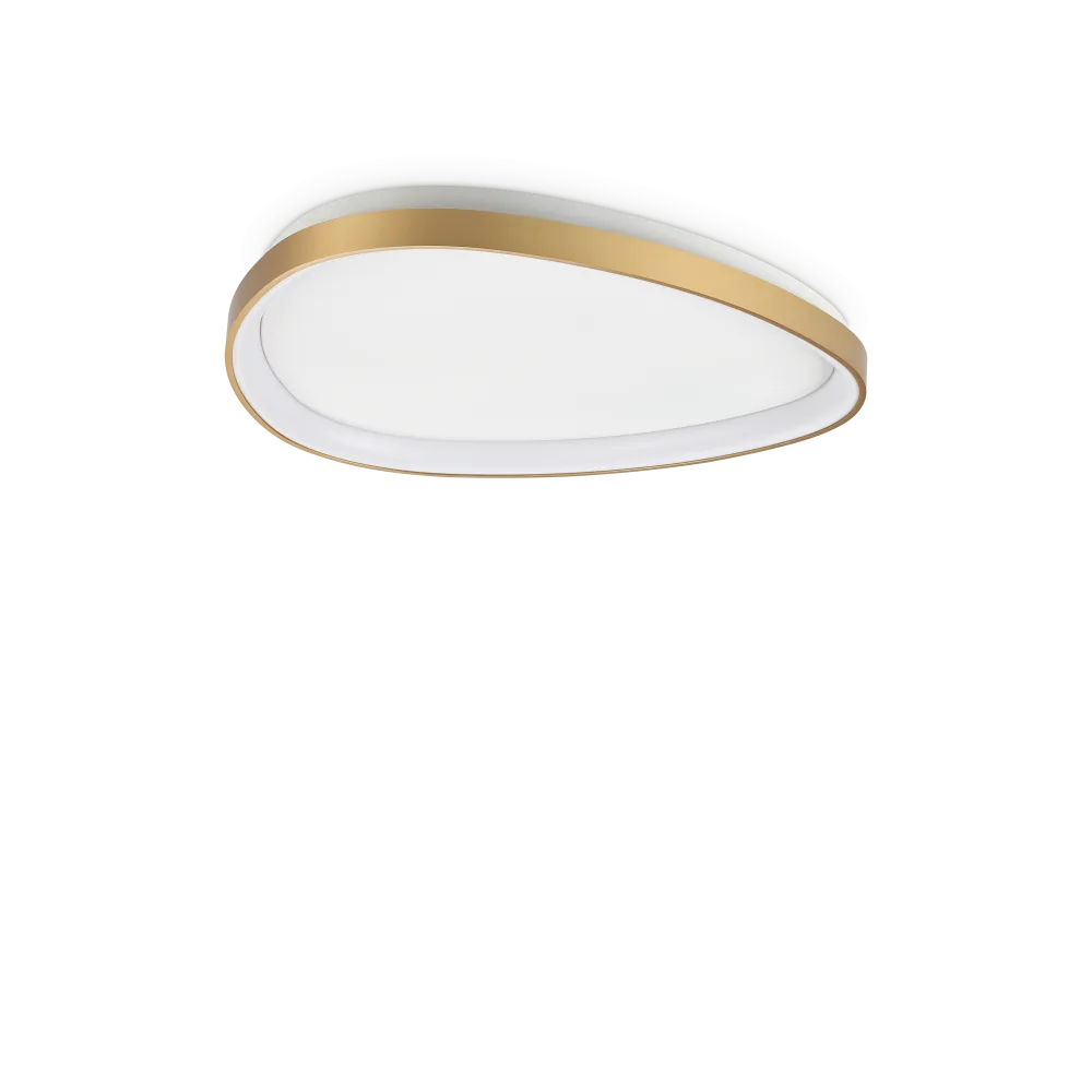 Gemini Metal LED Ceiling Flush Mount Light 30W 3000K Brass - 328065