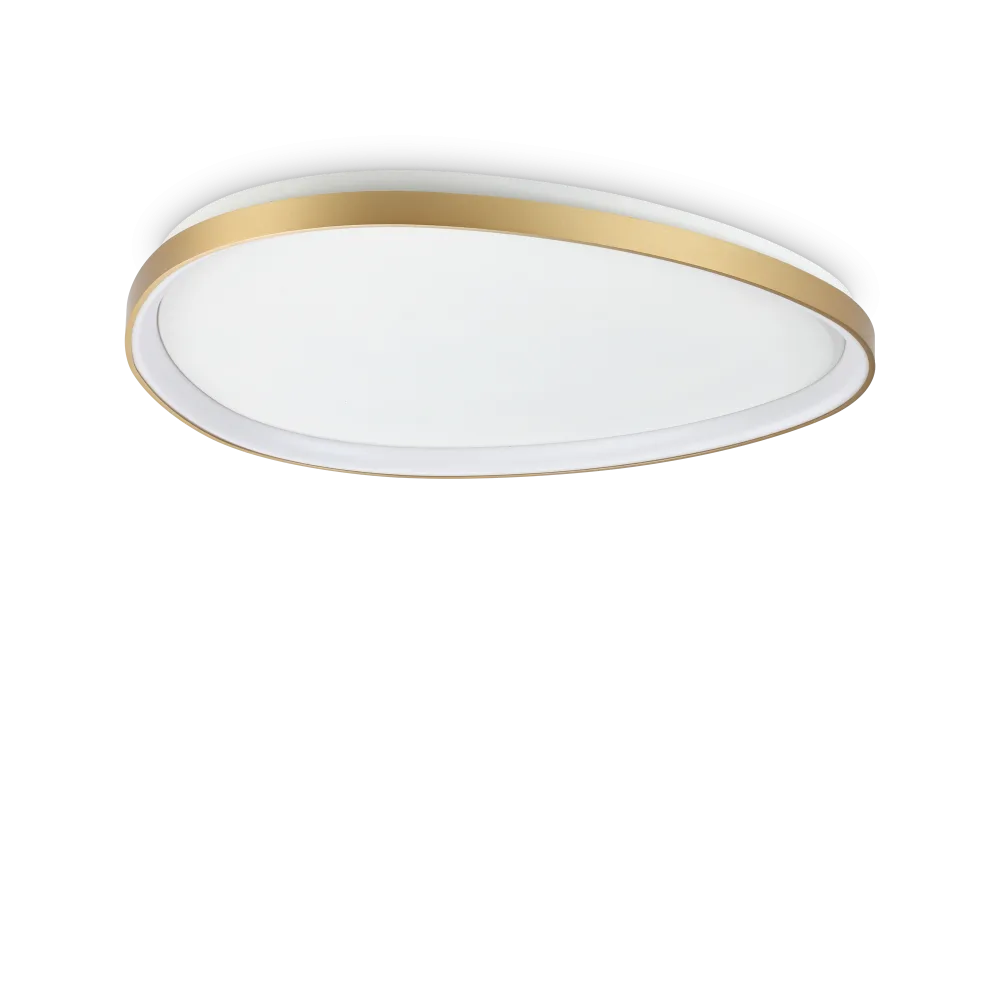 Gemini Metal LED Ceiling Flush Mount Light 42W 3000K Brass - 328096