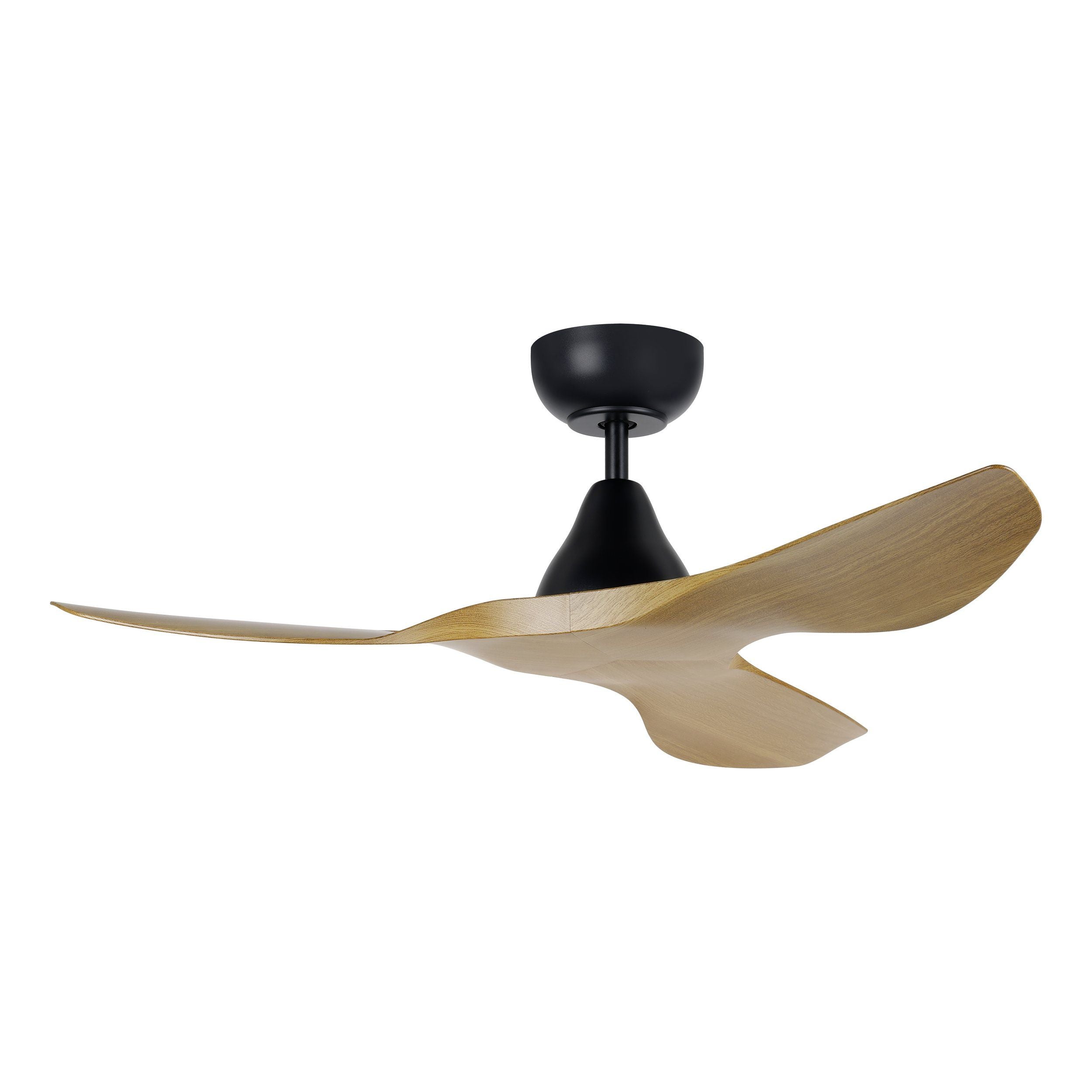 Surf DC Ceiling Fan 40" Black With Burmese Teak Blade - 20789217