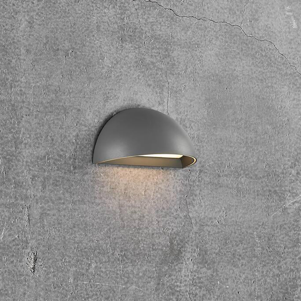 Arcus 1 Light Outdoor Wall Light Black, Opal - 2019001010