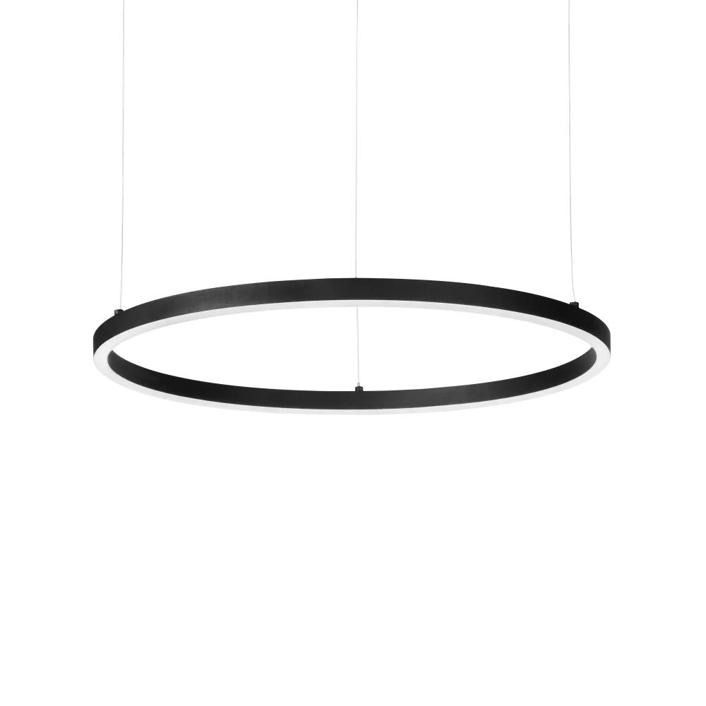 Oracle Medium Slim LED Round Pendant 53W 2700K Black - 342108