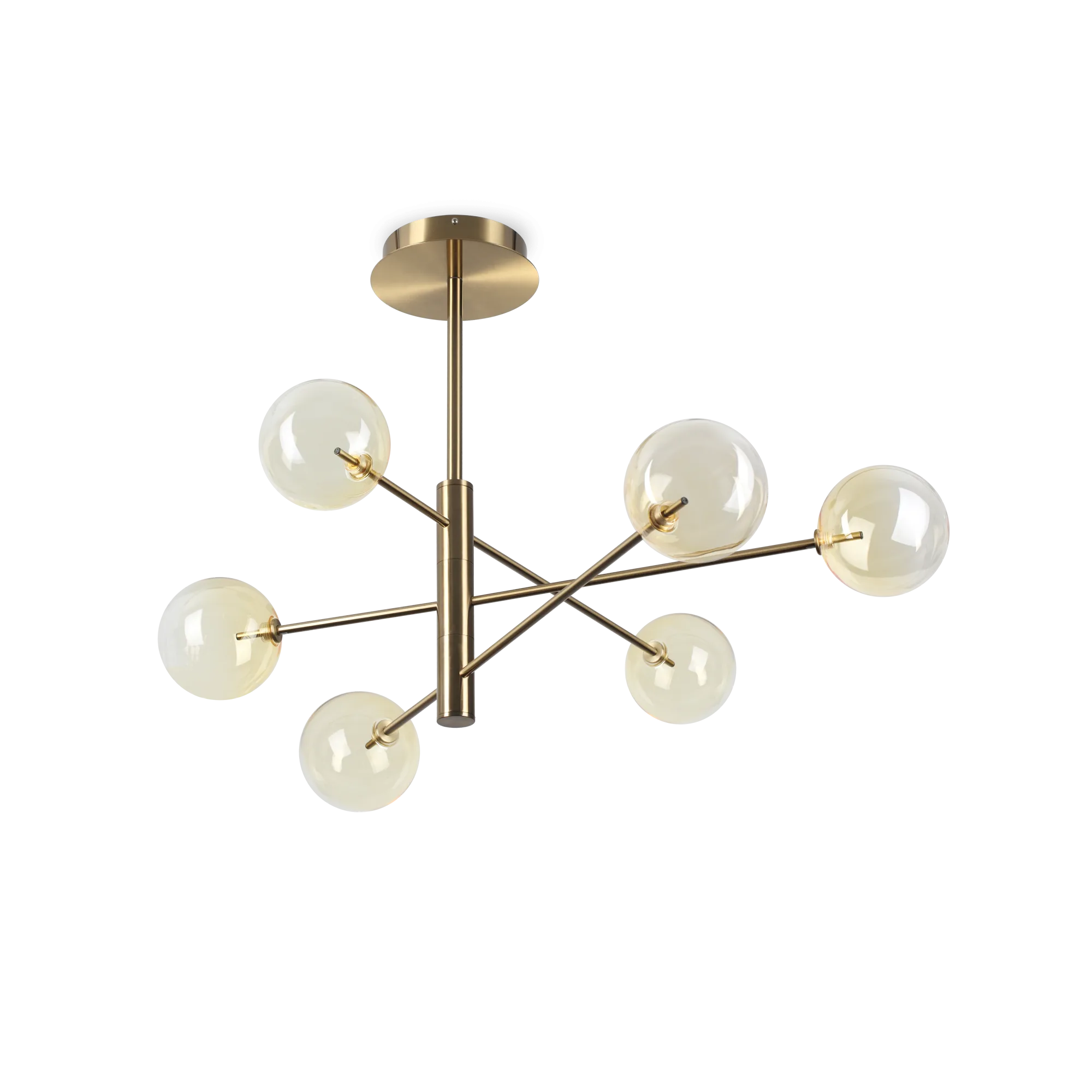 Equinoxe 6 Light LED Pendant 2W 3000K Antique Brass - 345406