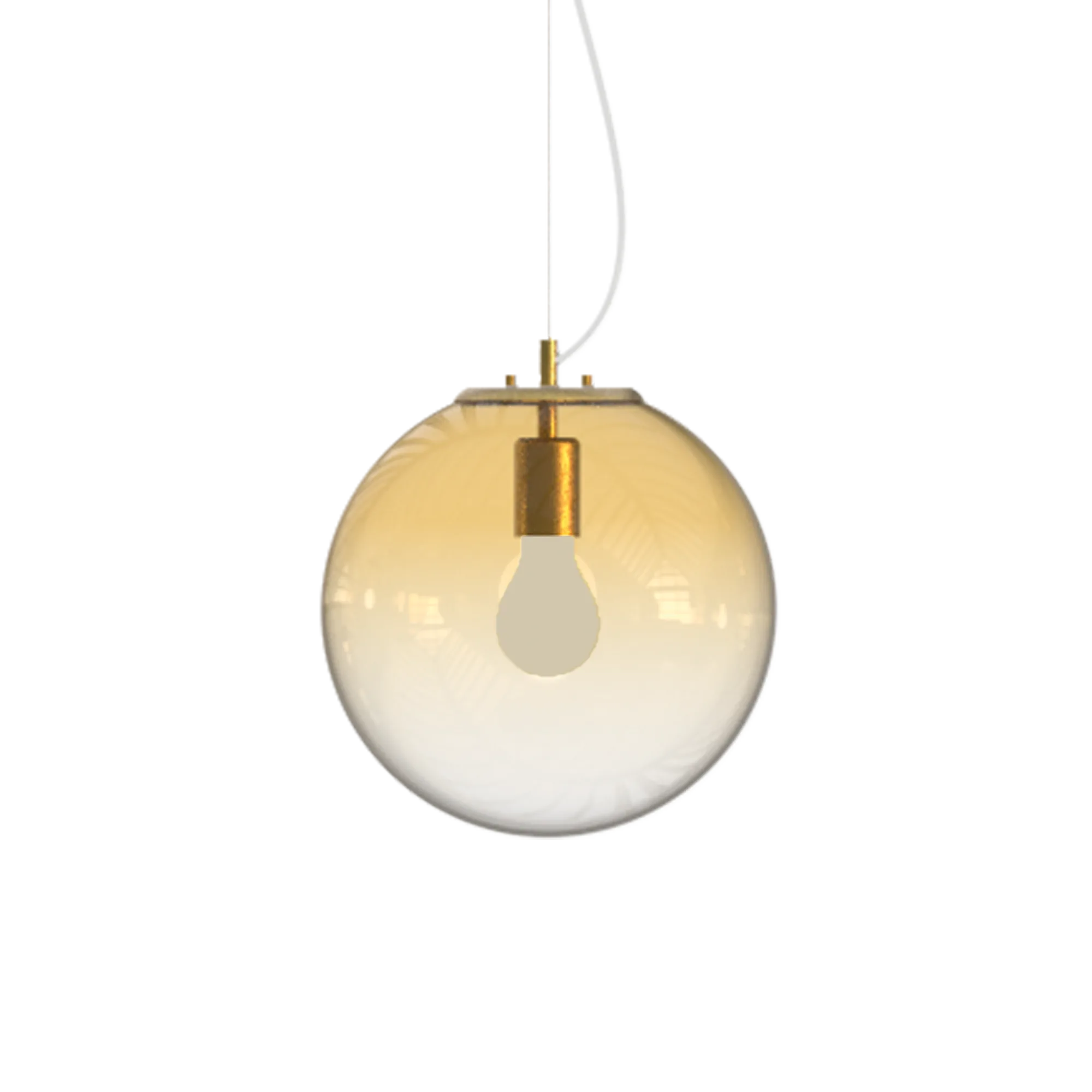 Mapa Clear 300mm Pendant Light Amber - 346557