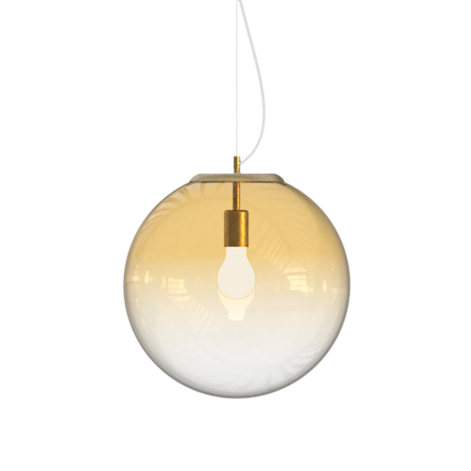 Mapa Clear 400mm Pendant Light Amber - 346564