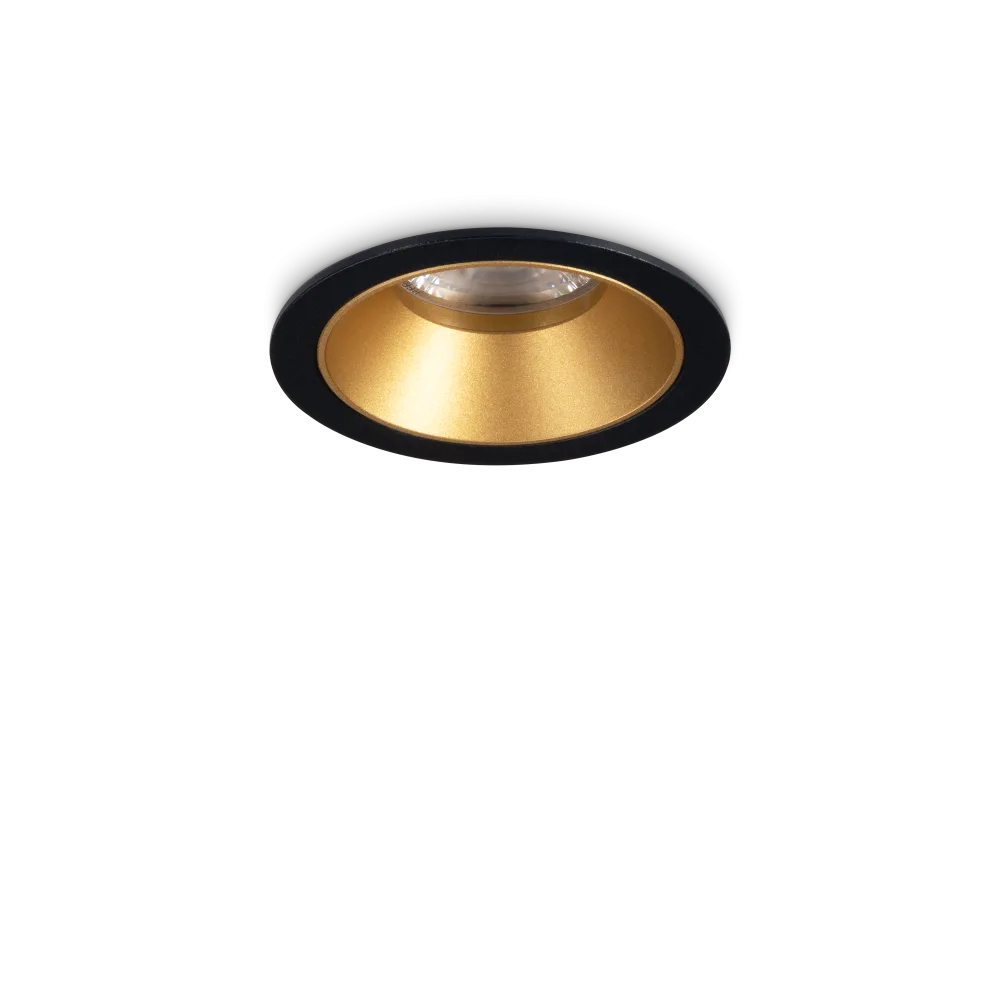 Game Trim Round Recessed LED Downlight 5.5W 3000K Aluminium  Black Gold - 349077