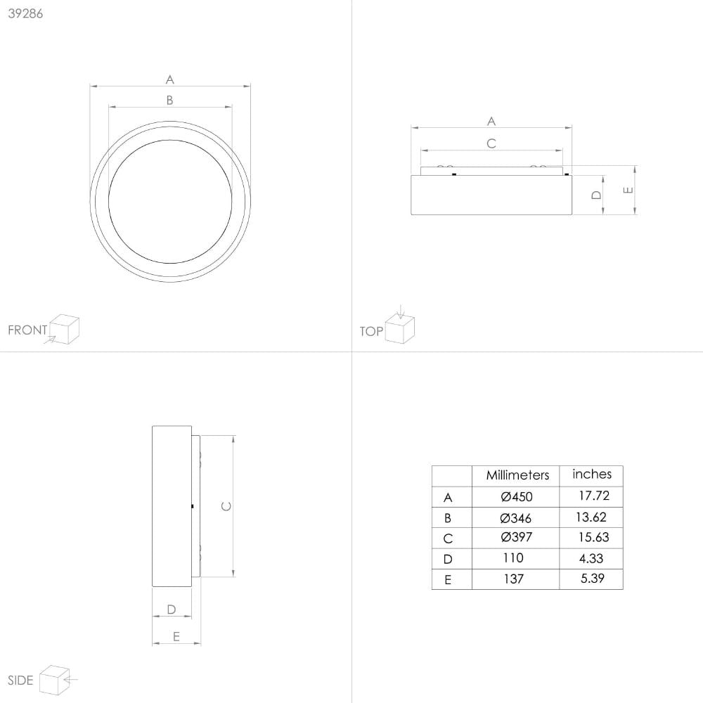 Marghera Ceiling light White 450mm - 39286