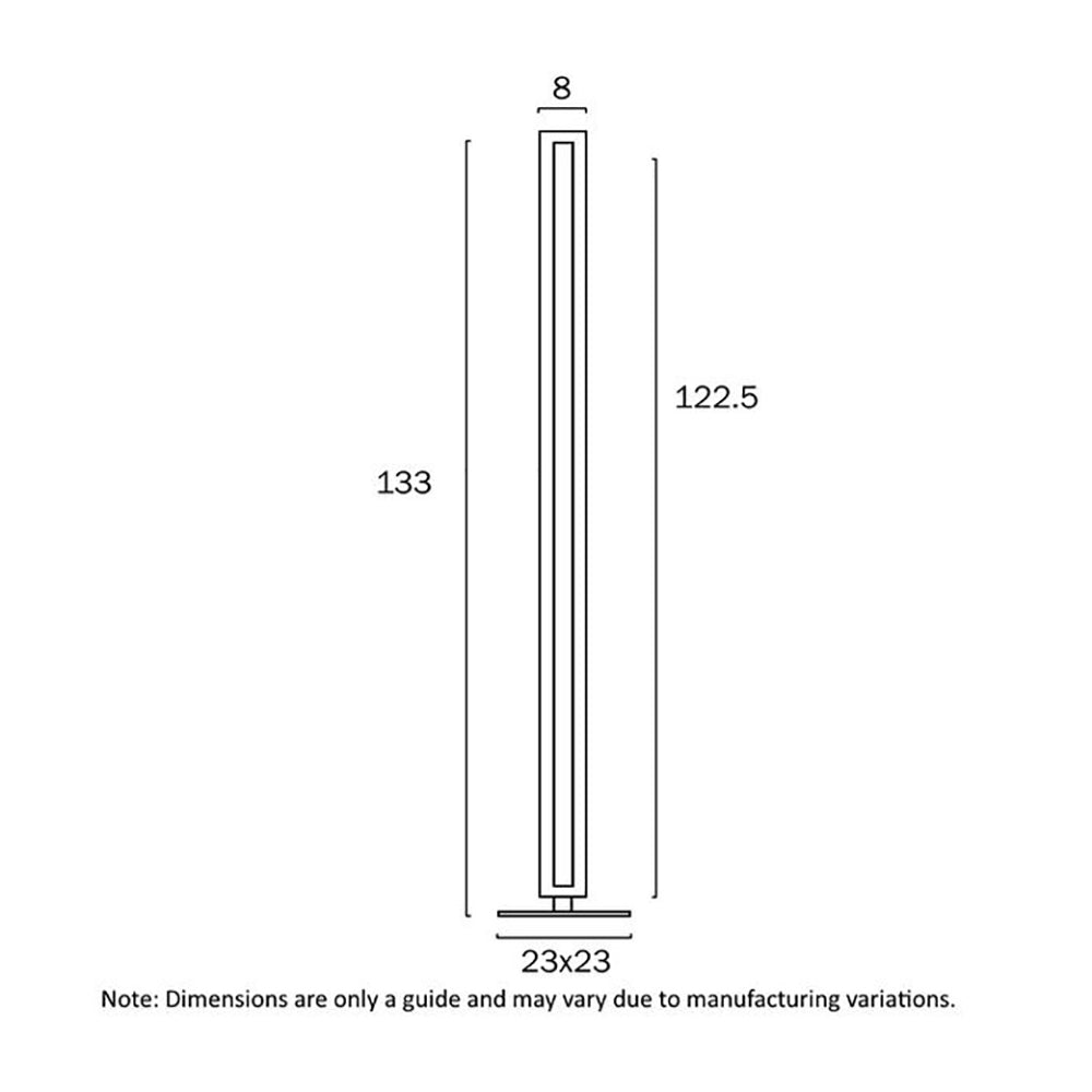 Serano Floor Lamp Silver Aluminium Black Acrylic - SERANO2 FL-SL