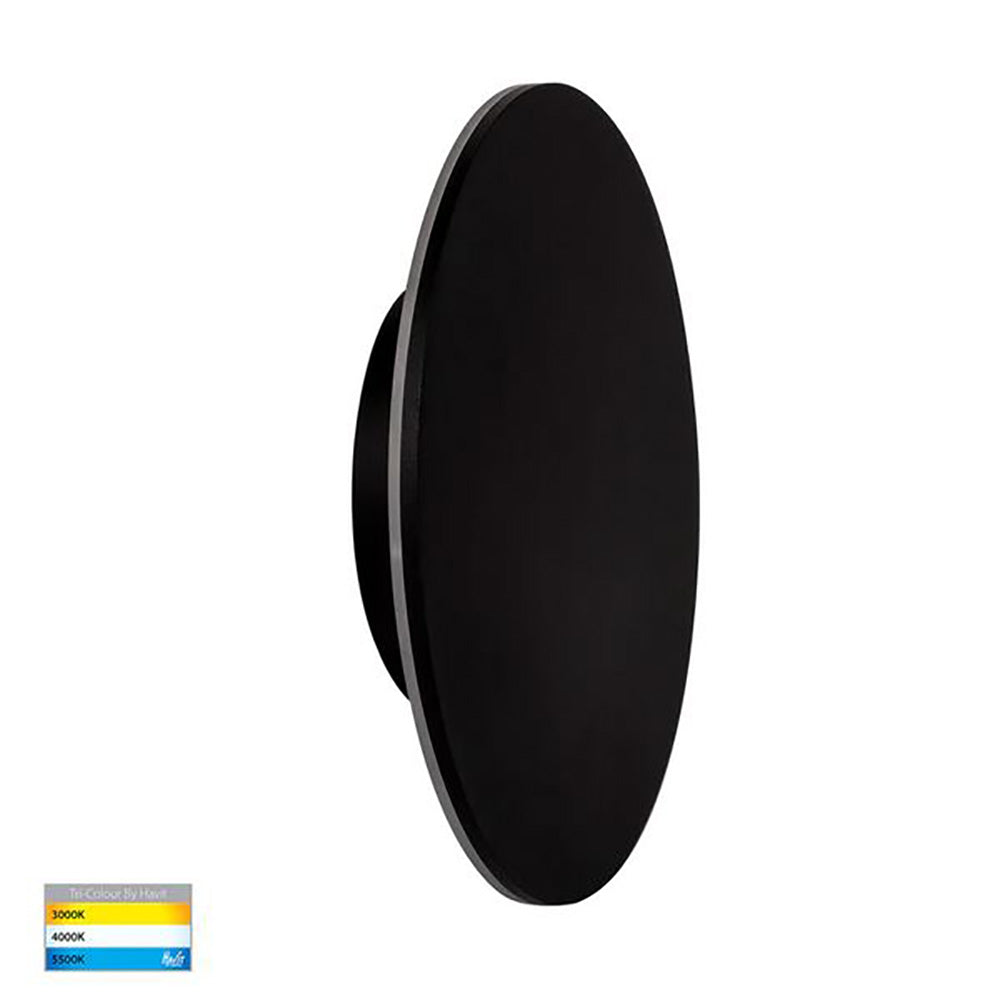 Buy Exterior Wall Lights Australia Halo Exterior Wall Light 12V 18W Black Aluminium 3CCT - HV3593T-BLK-12V