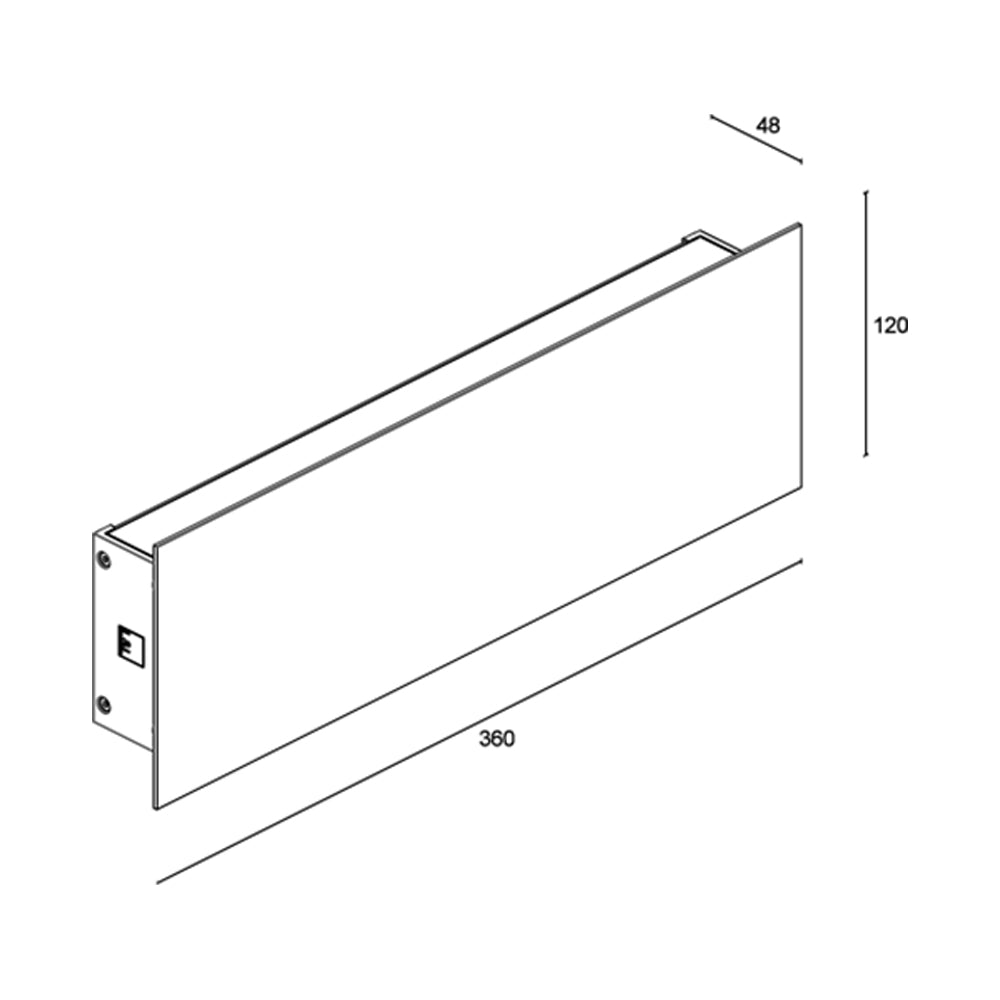 Berica Out 2.1 Flat Up & Down Wall Light 30W CRI80 On / Off Aluminium 2700K - BU2110