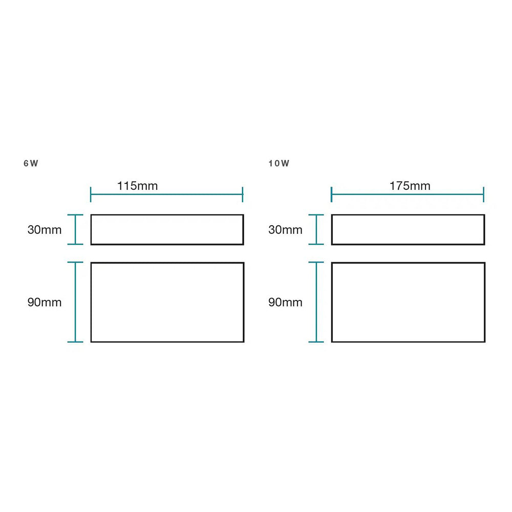 Buy Up / Down Wall Lights Australia Modus Up / Down Wall Light 10W White Aluminium 3CCT - MLXM34510W