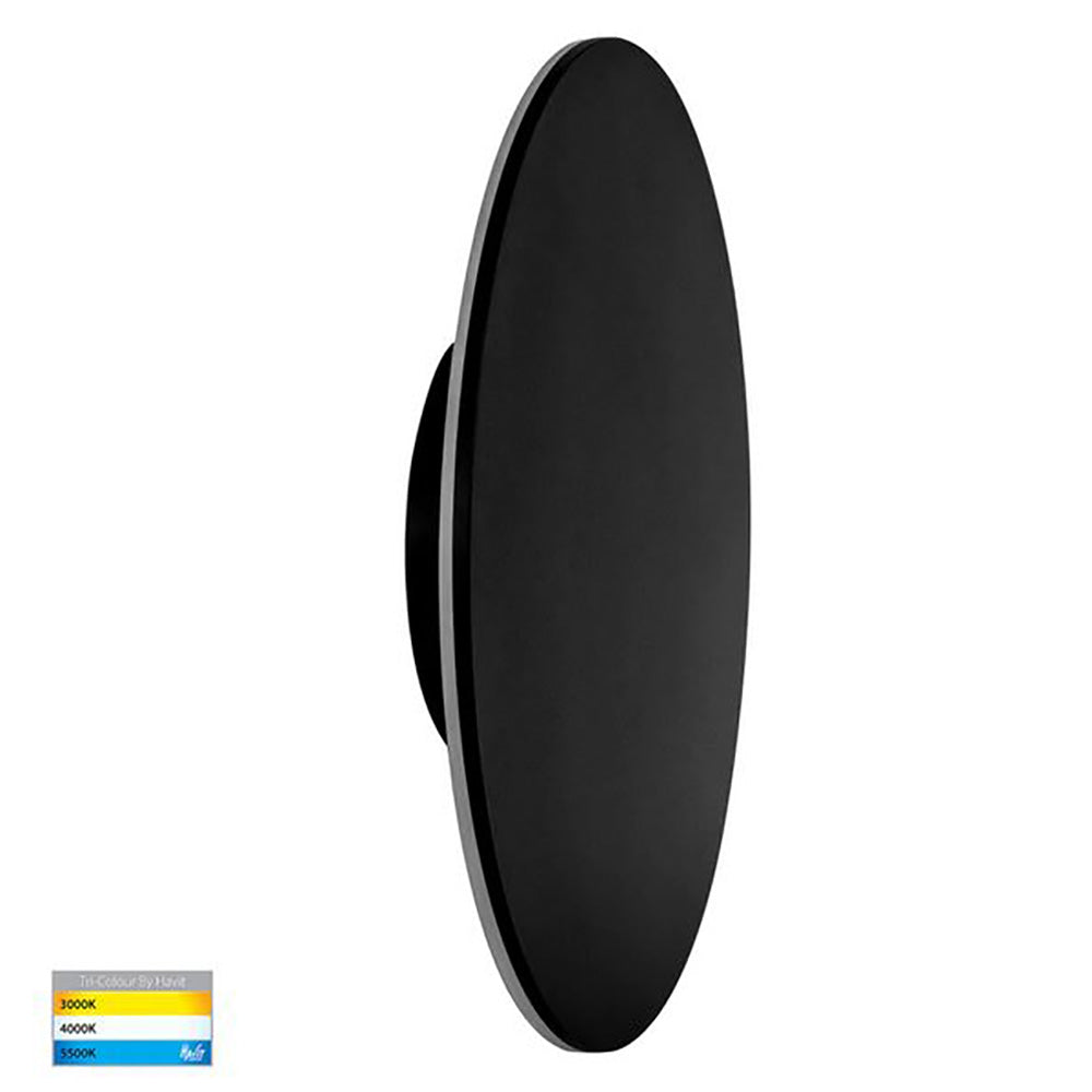 Buy Exterior Wall Lights Australia Halo Exterior Wall Light 12V 24W Black Aluminium 3CCT - HV3594T-BLK-12V